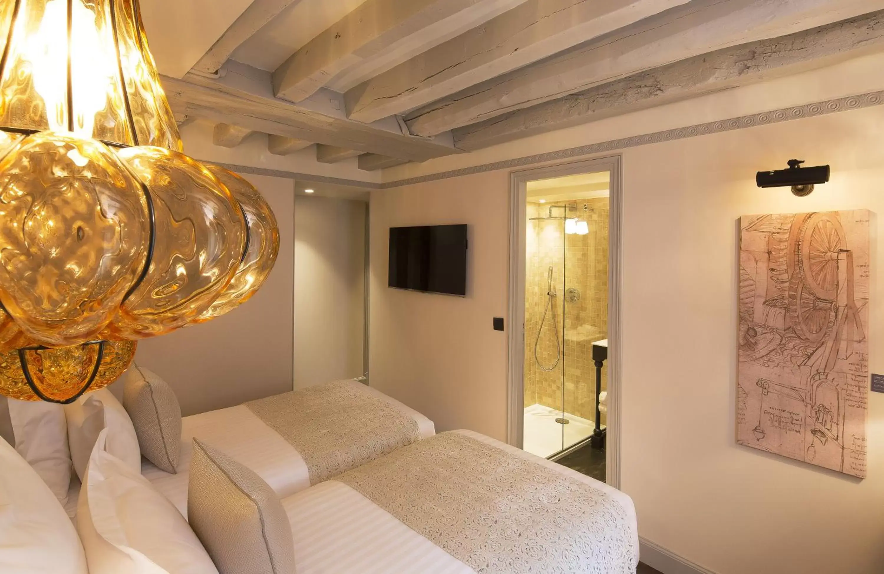 Bedroom, Bed in Hotel Da Vinci