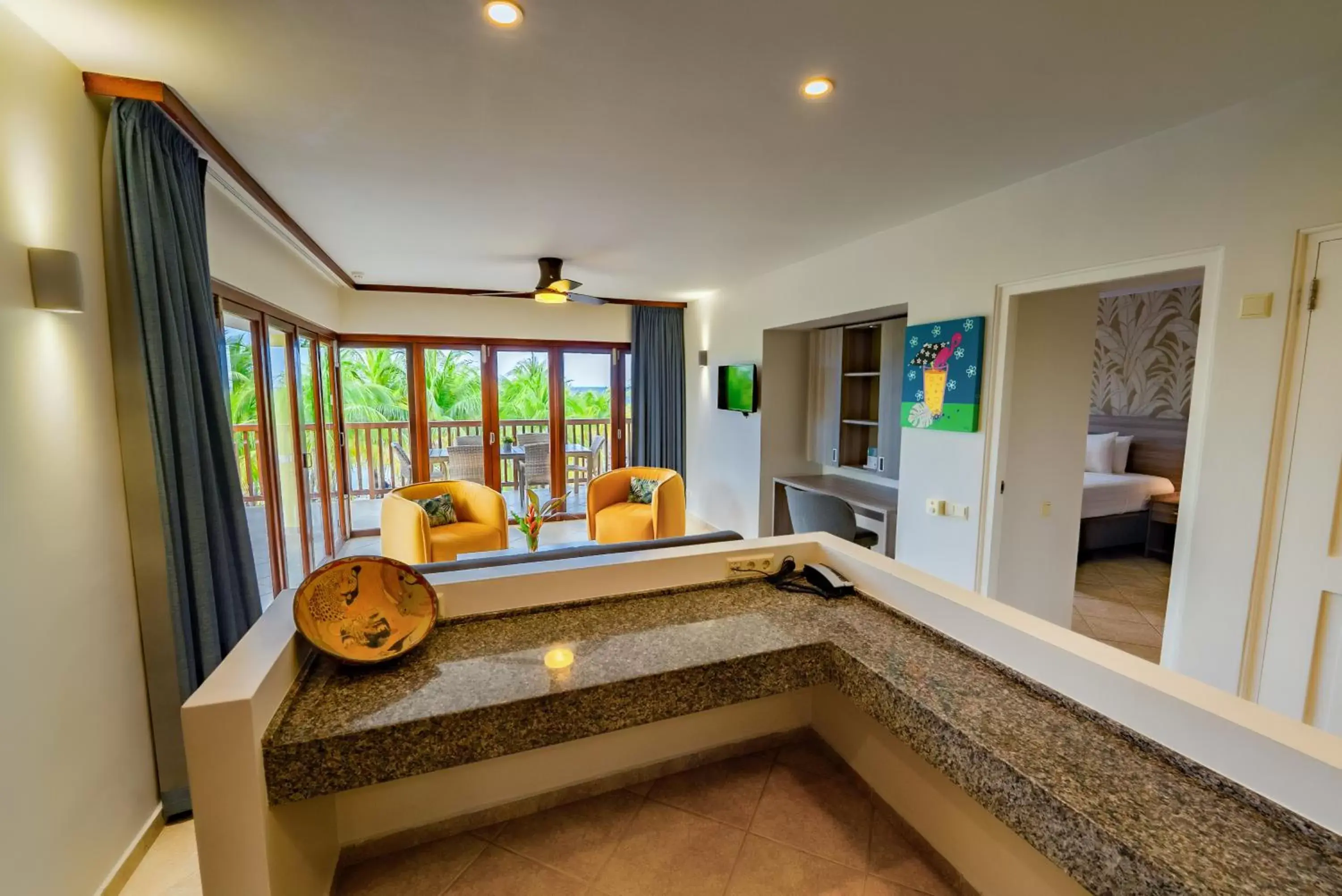 Living room in LionsDive Beach Resort