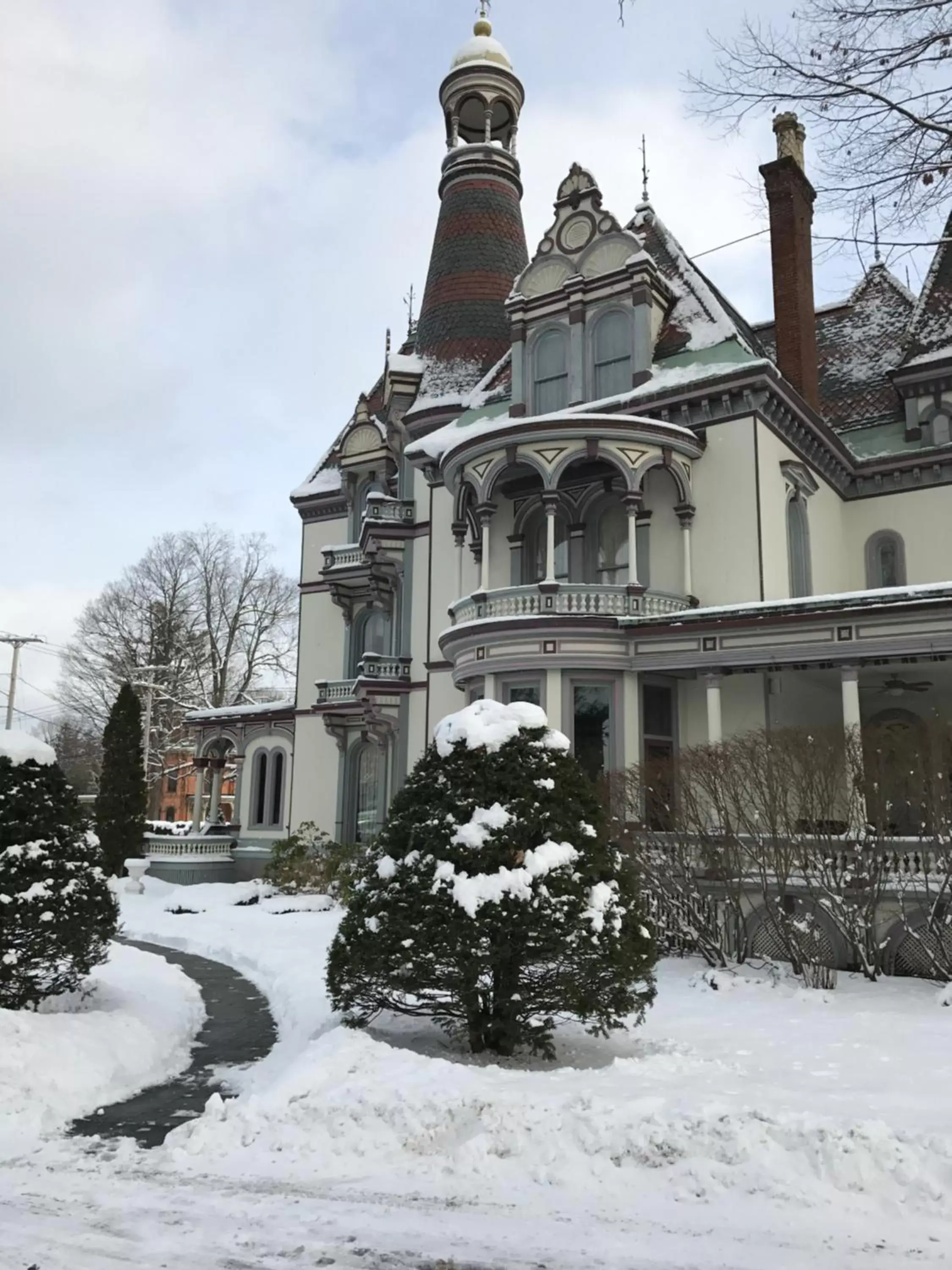 Winter in Batcheller Mansion Inn