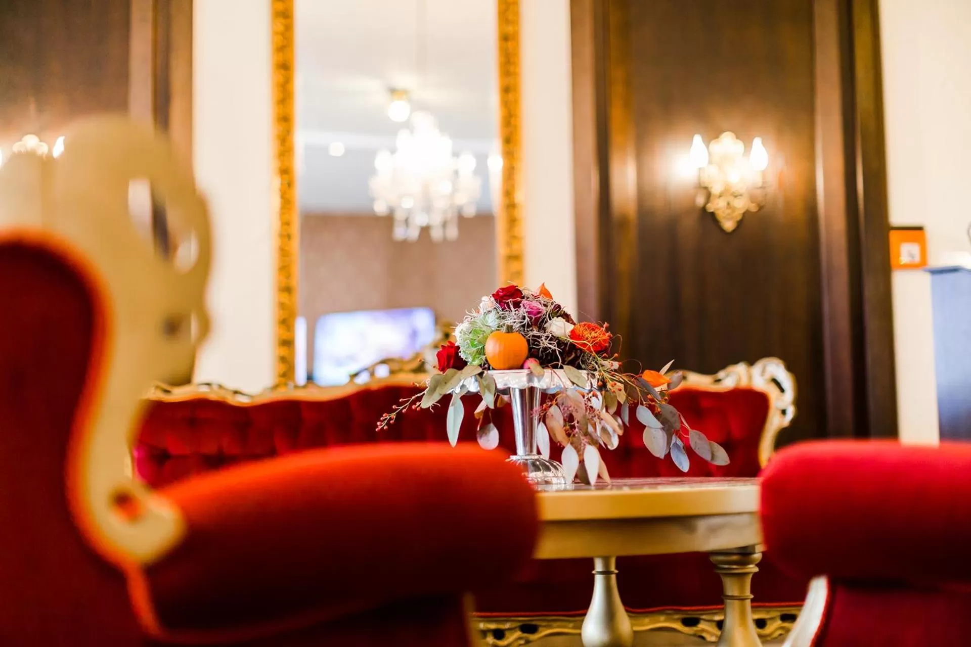 Lobby or reception in Parkhotel Krone