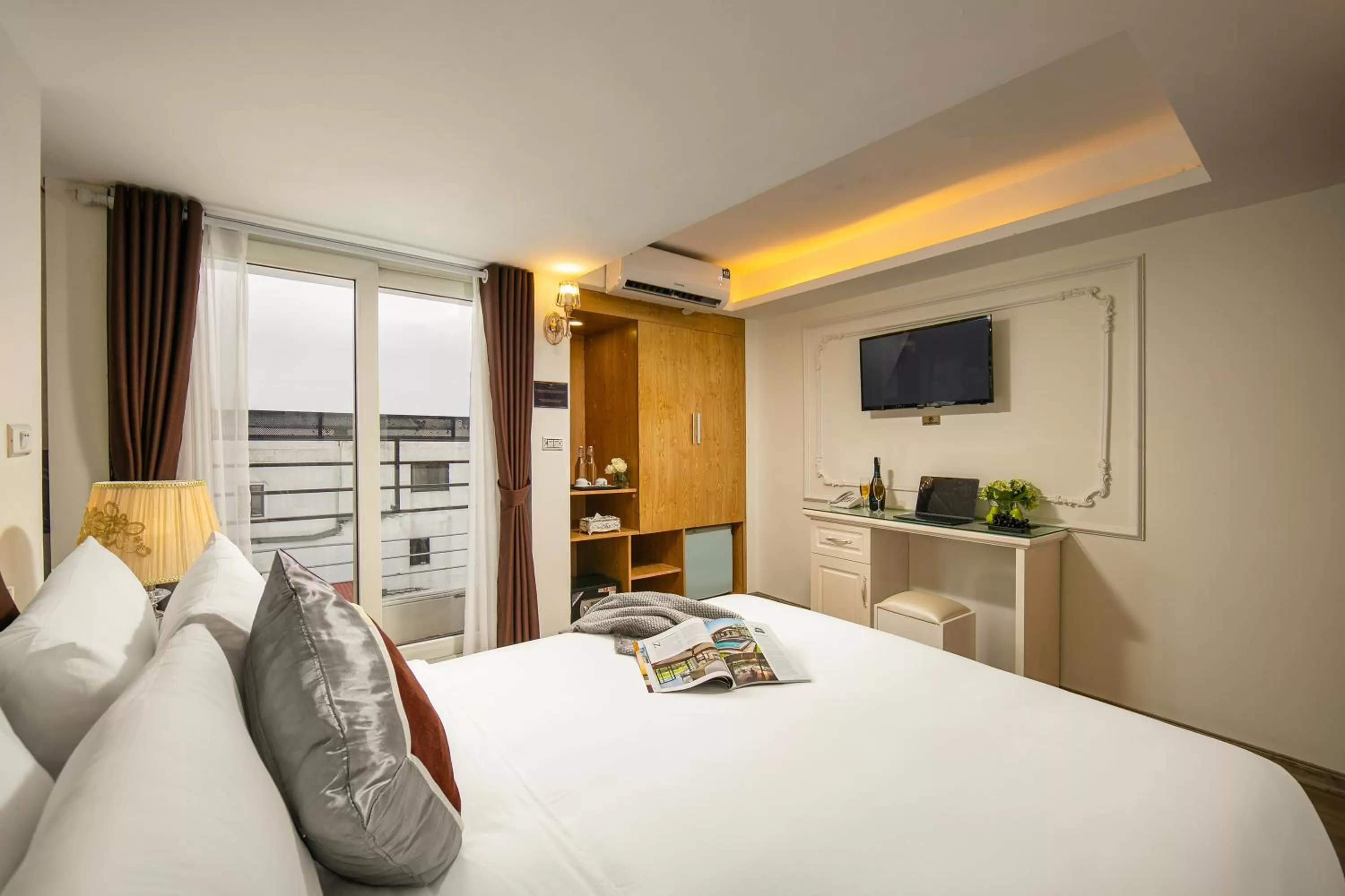 Photo of the whole room, Bed in TrangTrang Classy Hotel