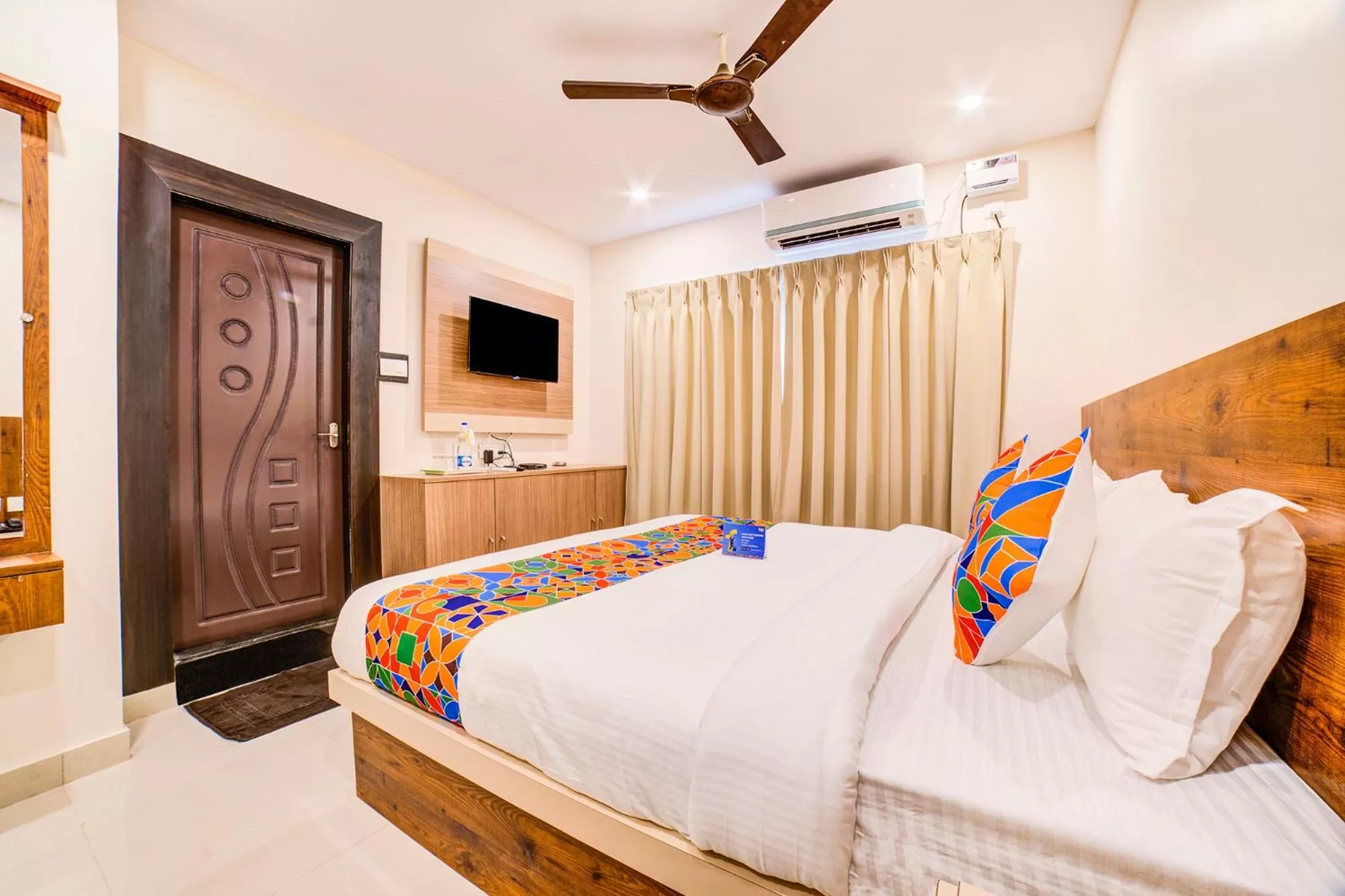 Bedroom, Bed in FabHotel Spark Inn Dwarakanagar