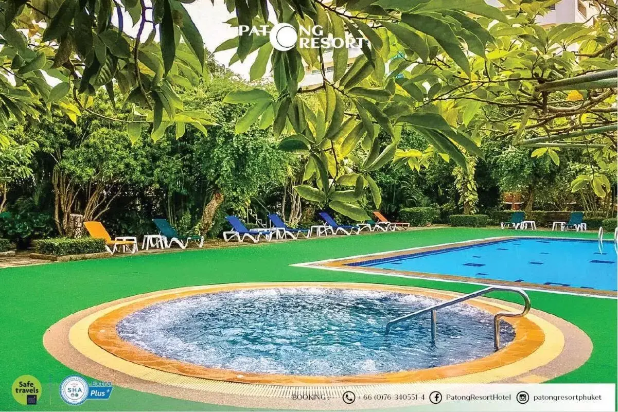 Swimming pool in Patong Resort Hotel - SHA Extra Plus Swimming pool in Patong Resort Hotel - SHA Extra Plus