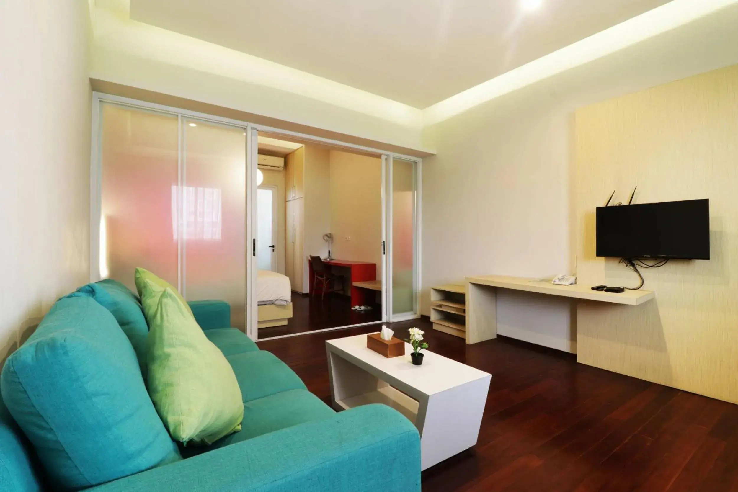 Living room, Seating Area in Pejaten Valley Residence