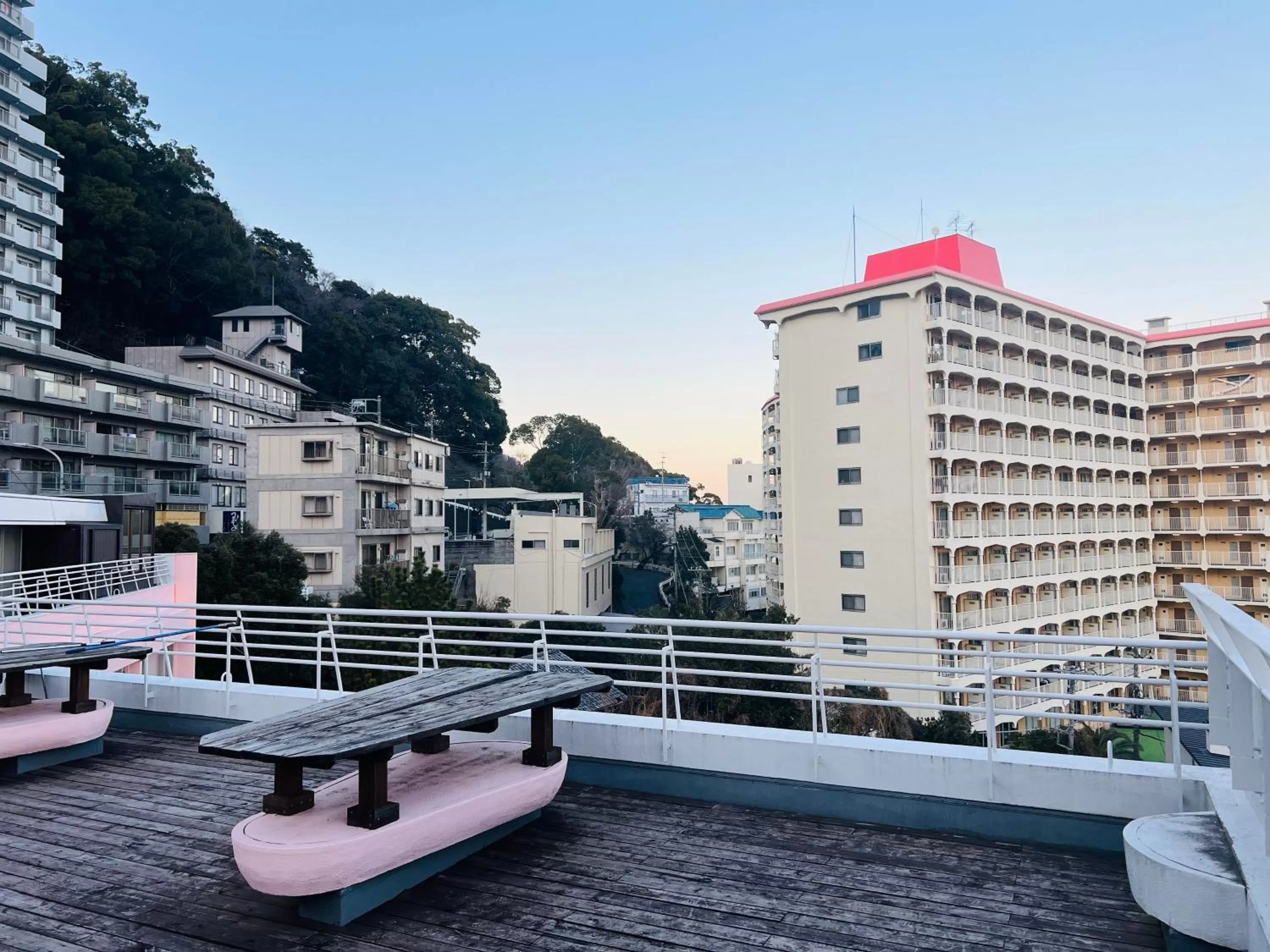 Balcony/Terrace in Esperanza Resort Atami-エスペランサリゾート熱海