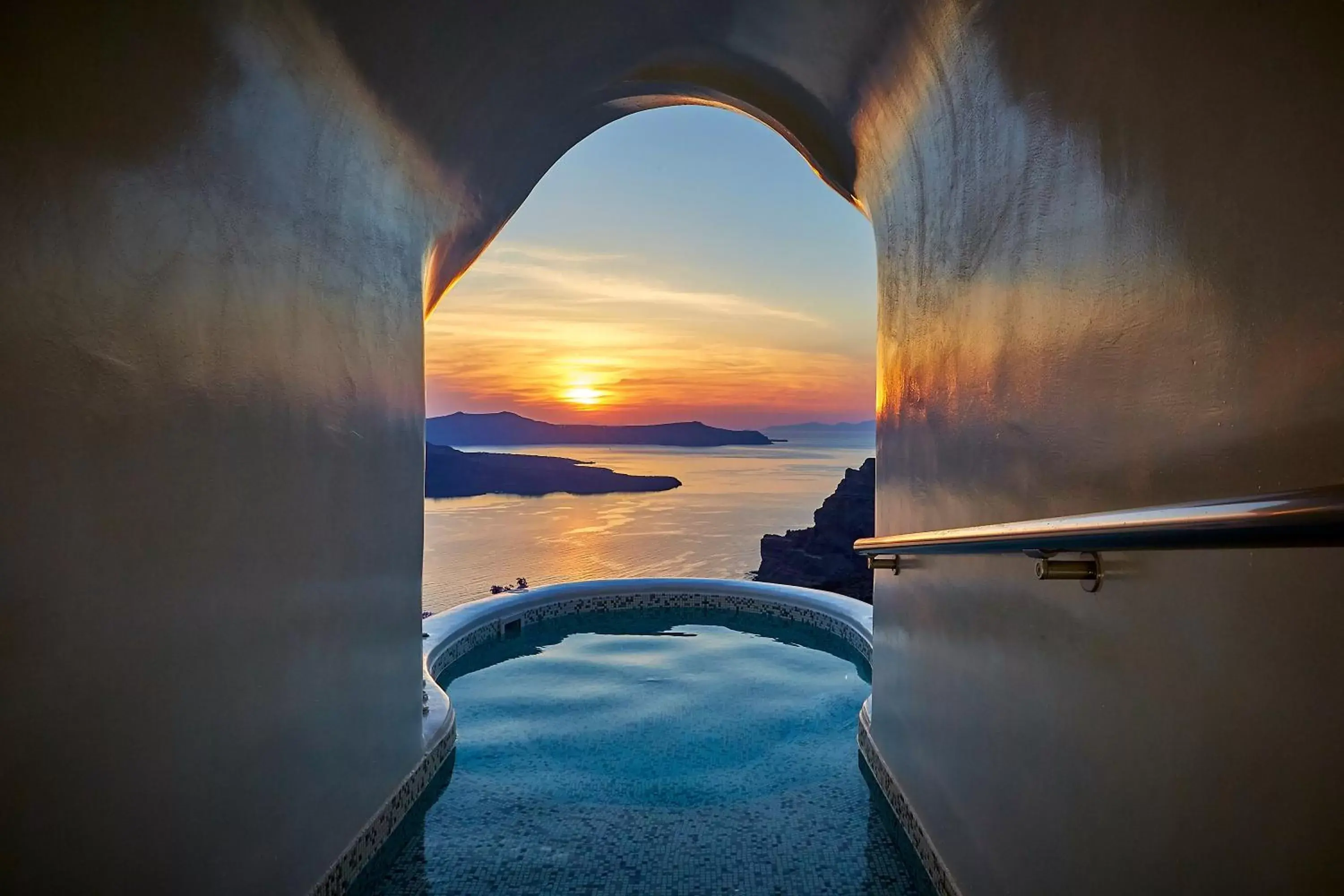 Time of day, Swimming Pool in Volcano View by Caldera Collection