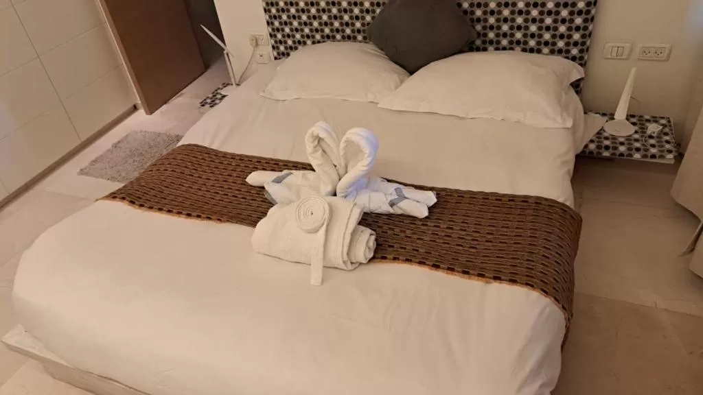 Bed in Raphael Apartments