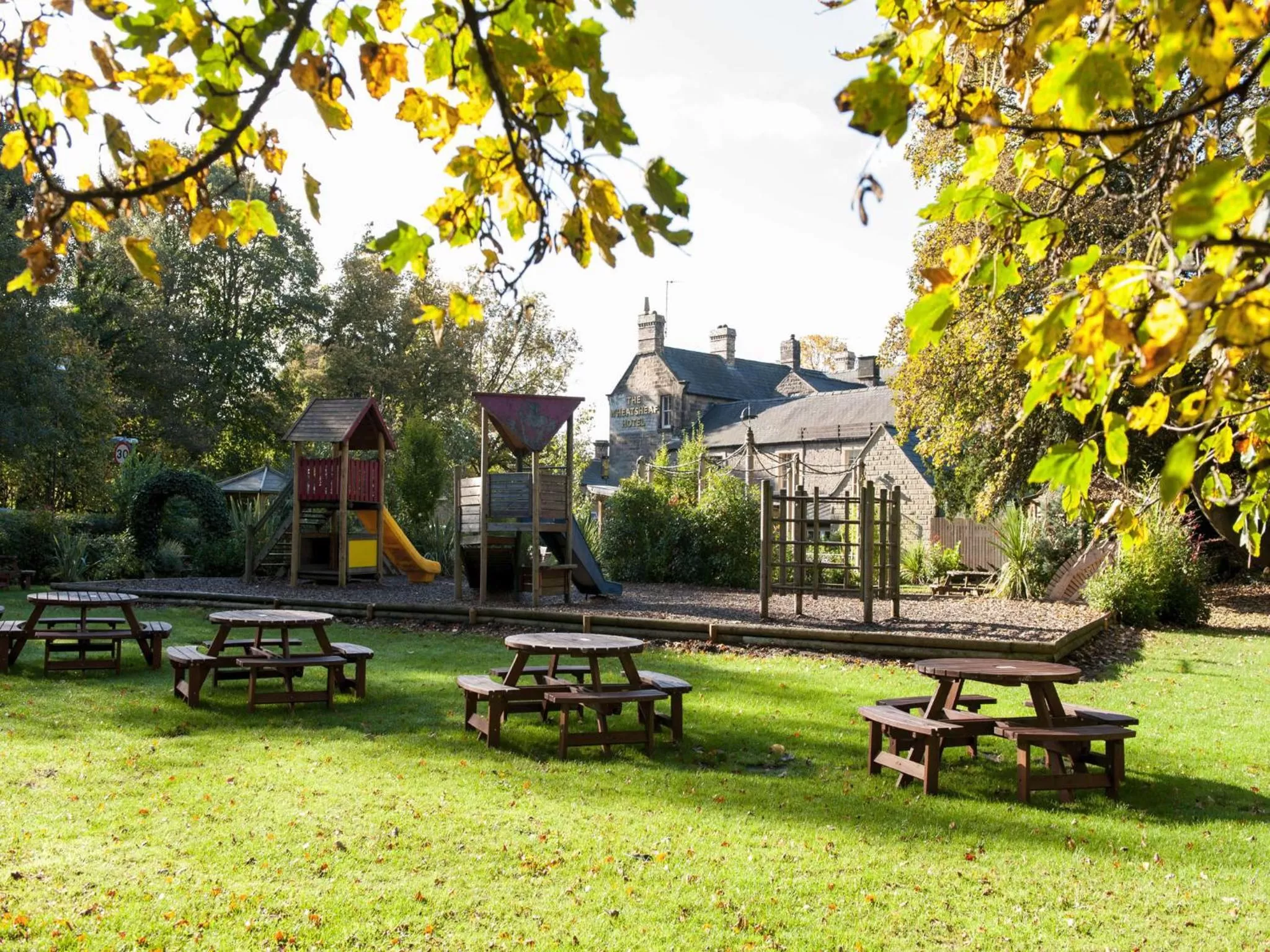 Children play ground in Wheatsheaf, Baslow by Marston's Inns