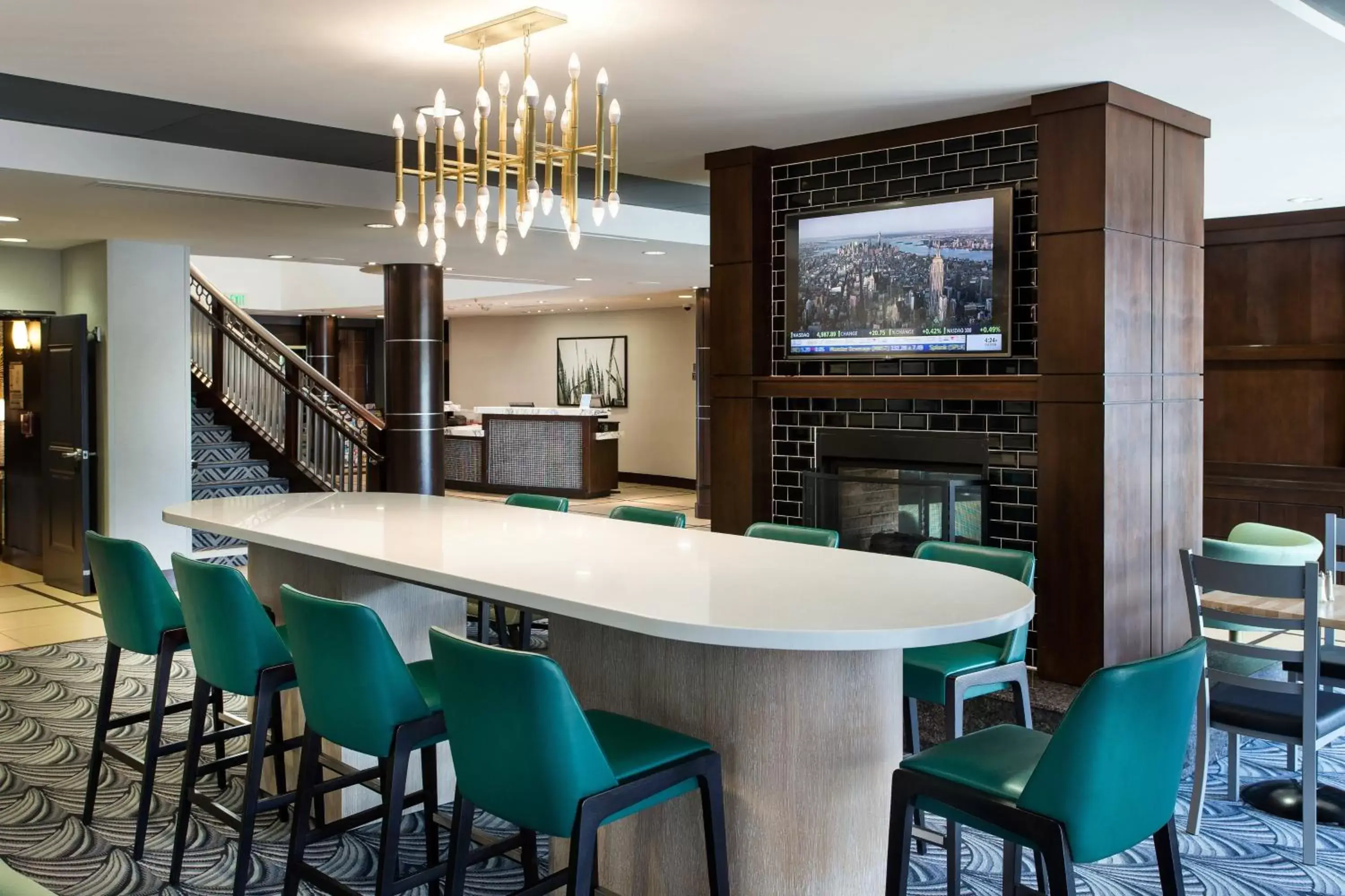 Lobby or reception, Lounge/Bar in Residence Inn Los Angeles Burbank/Downtown