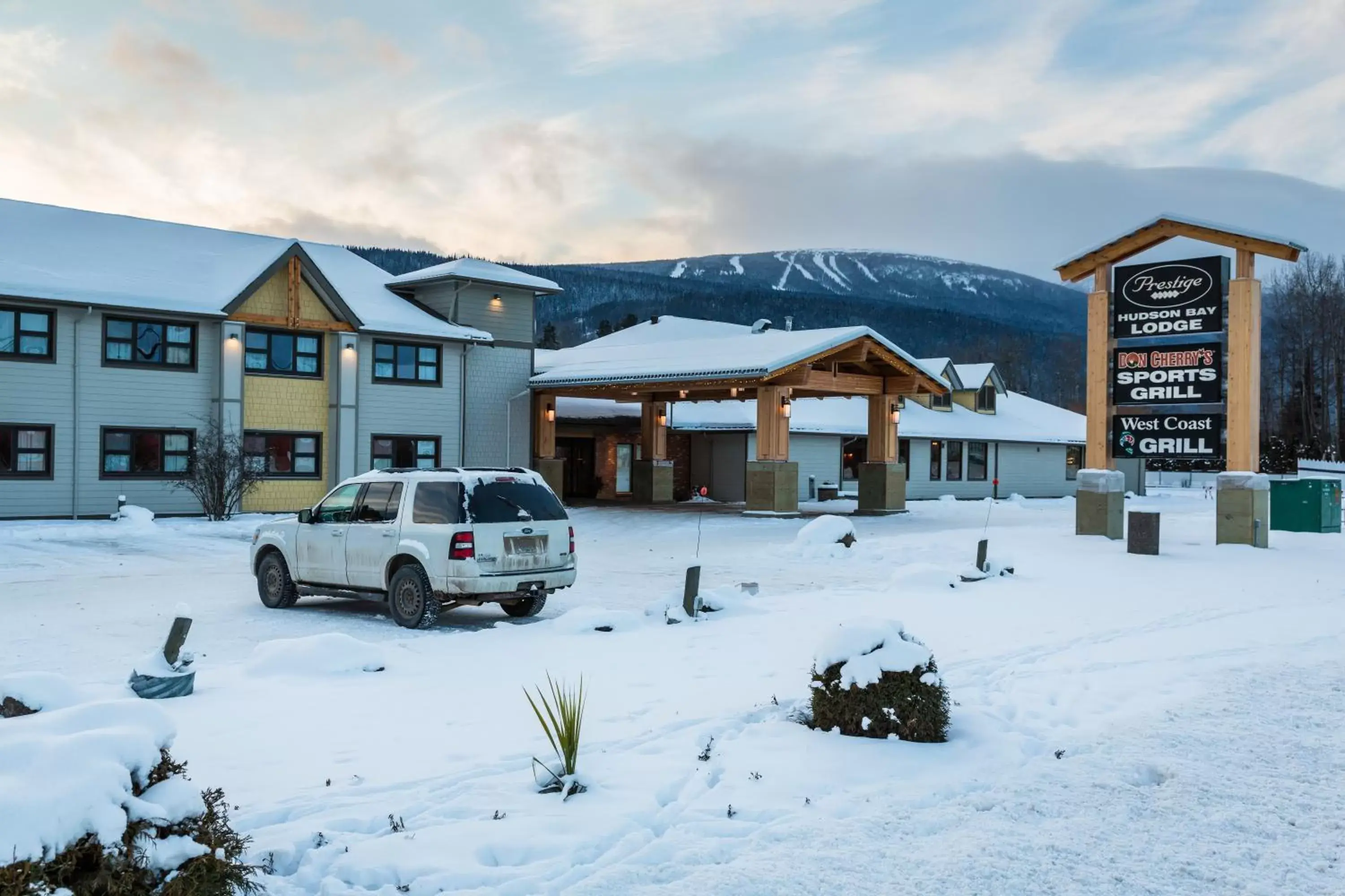 Facade/entrance, Winter in Prestige Hudson Bay Lodge Premier Collection