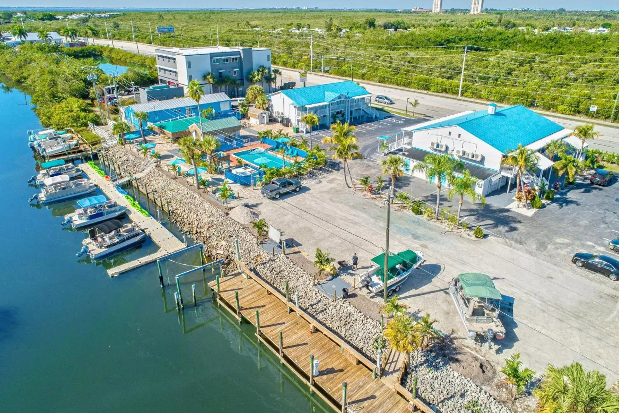 Property building, Bird's-eye View in Latitude 26 Waterfront Resort and Marina