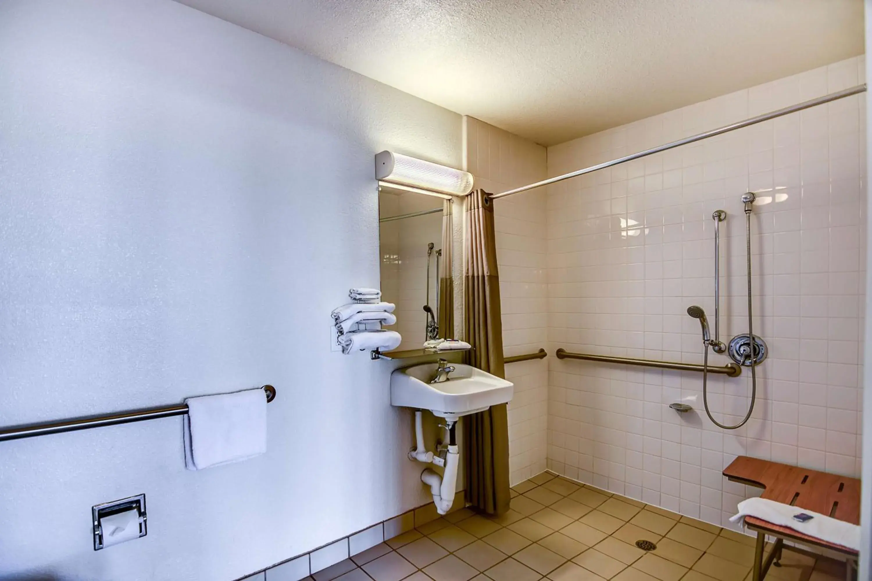 Shower, Bathroom in Motel 6-Stockton, CA - Charter Way West