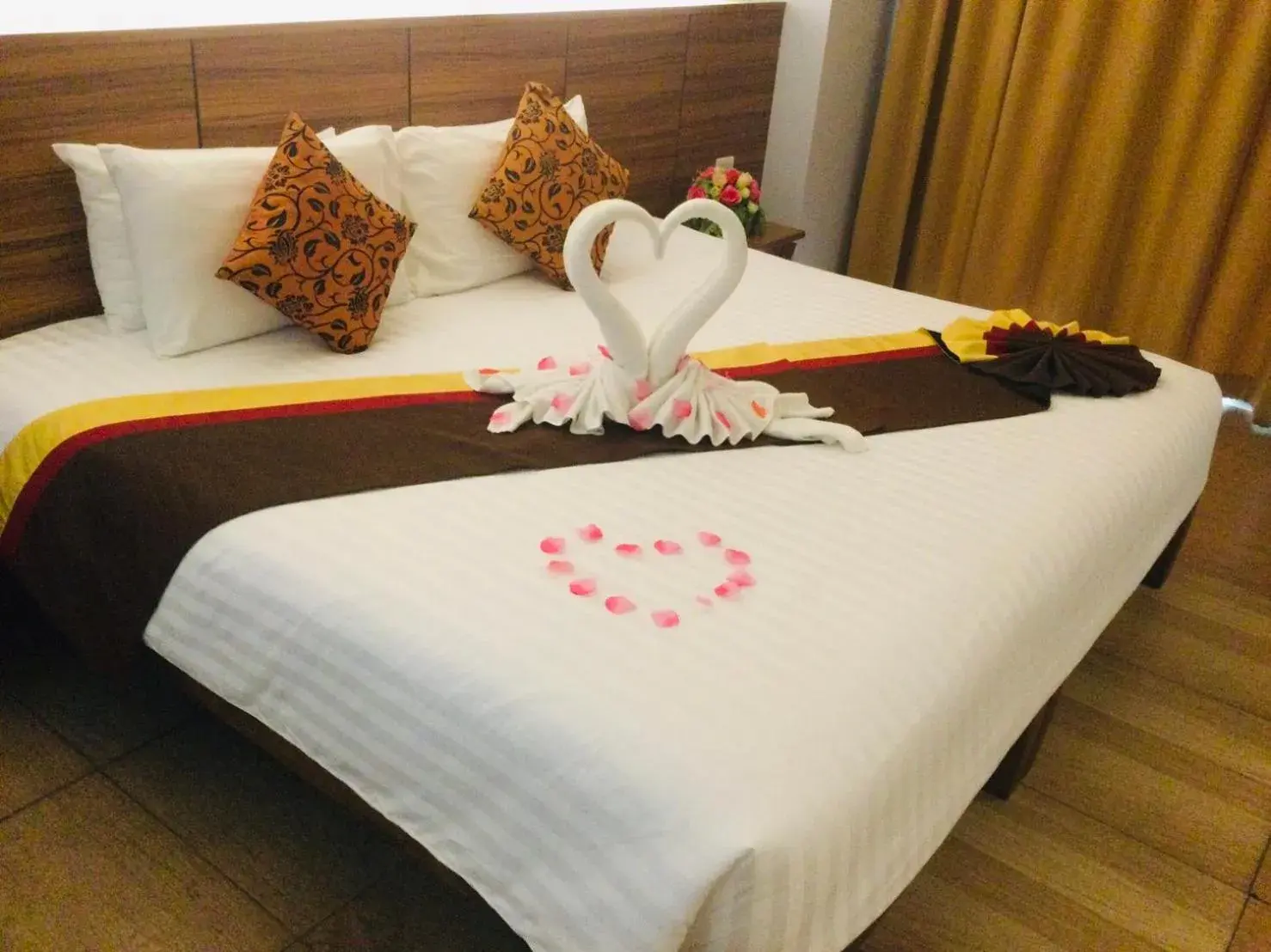 Bed in Saisawan Beach Resort