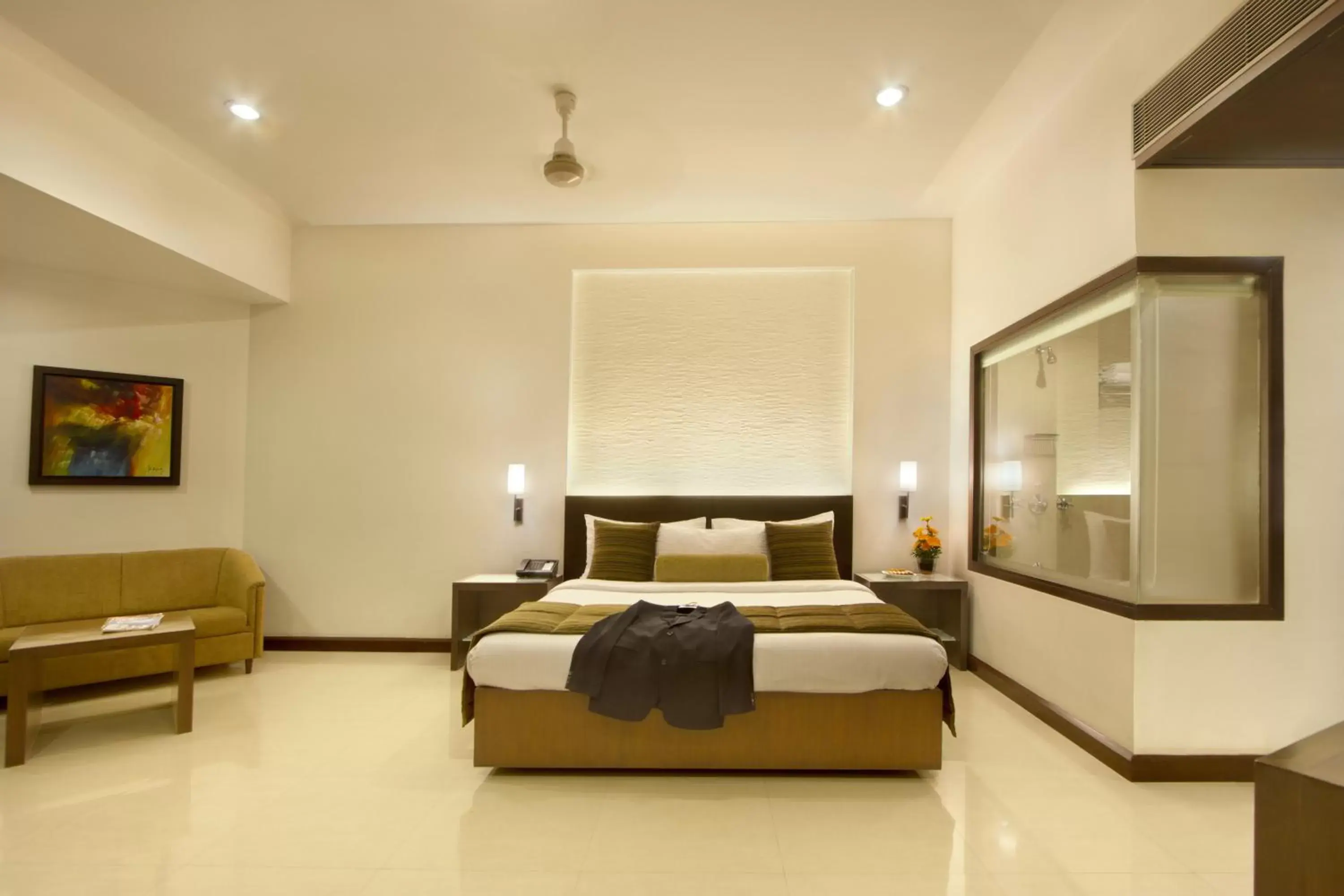 View (from property/room), Bed in Hotel Express Residency Vadodara