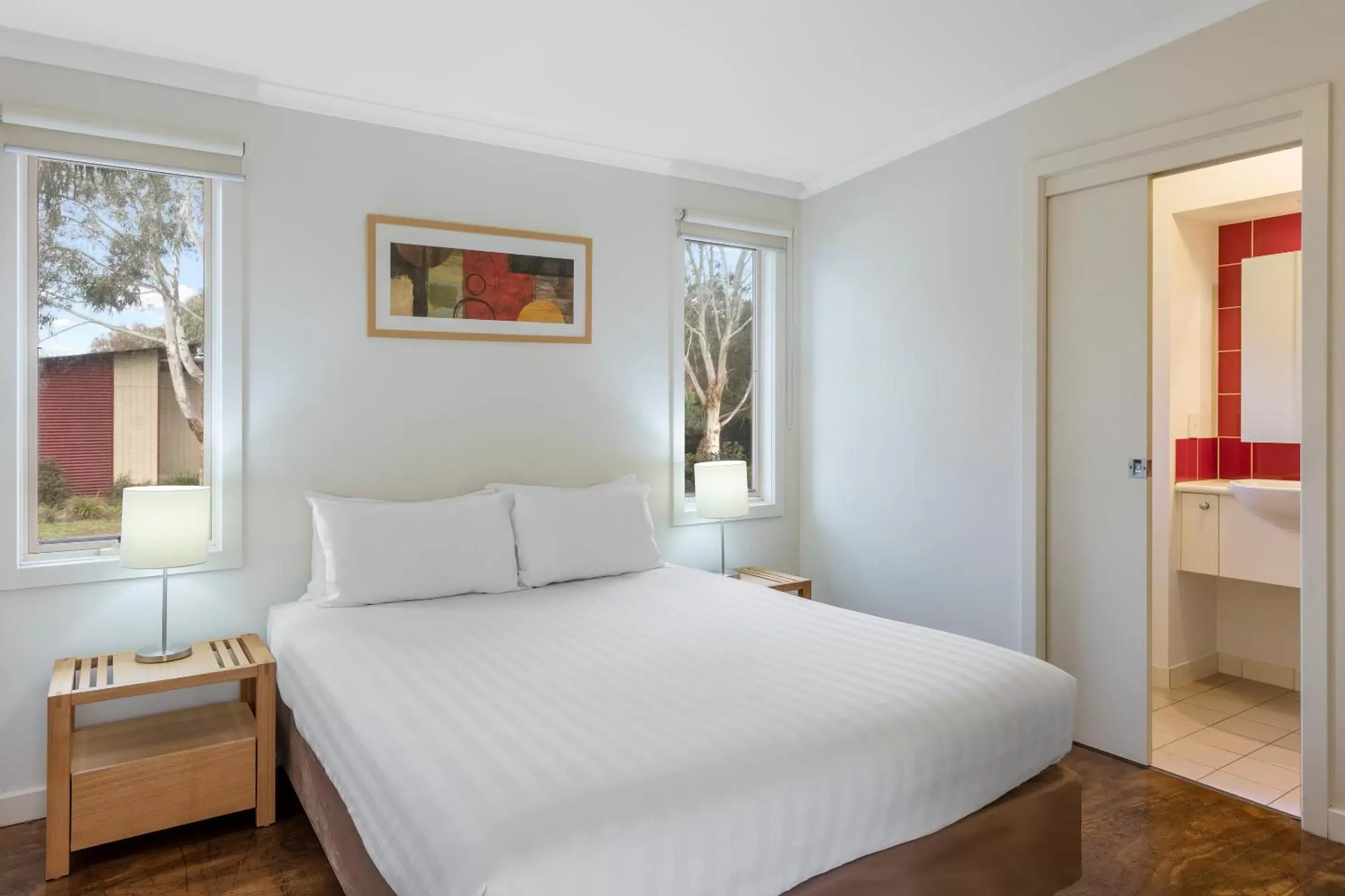 Bathroom, Bed in Ramada Resort by Wyndham Phillip Island