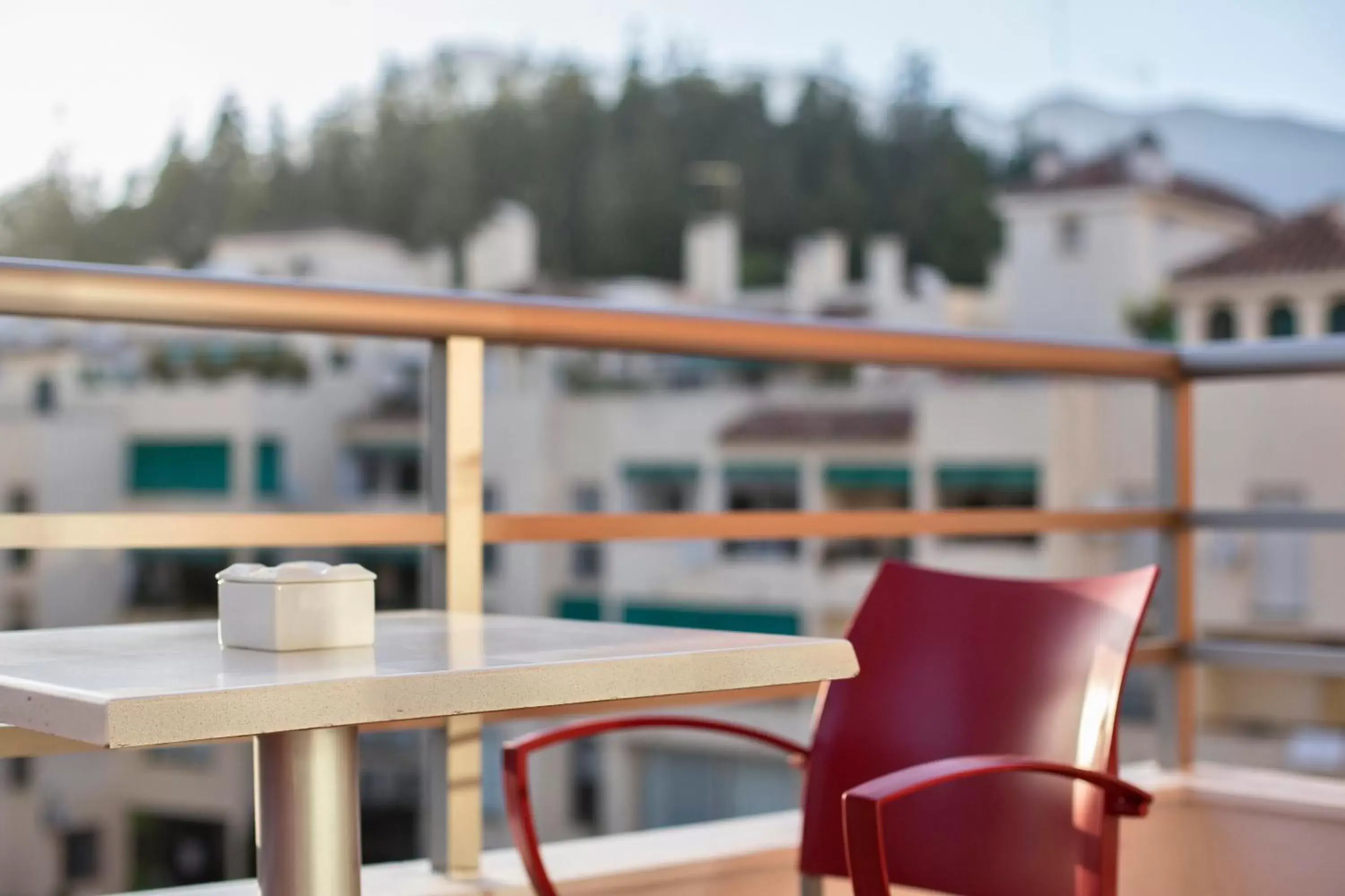 Seating area, Balcony/Terrace in Hotel Baviera