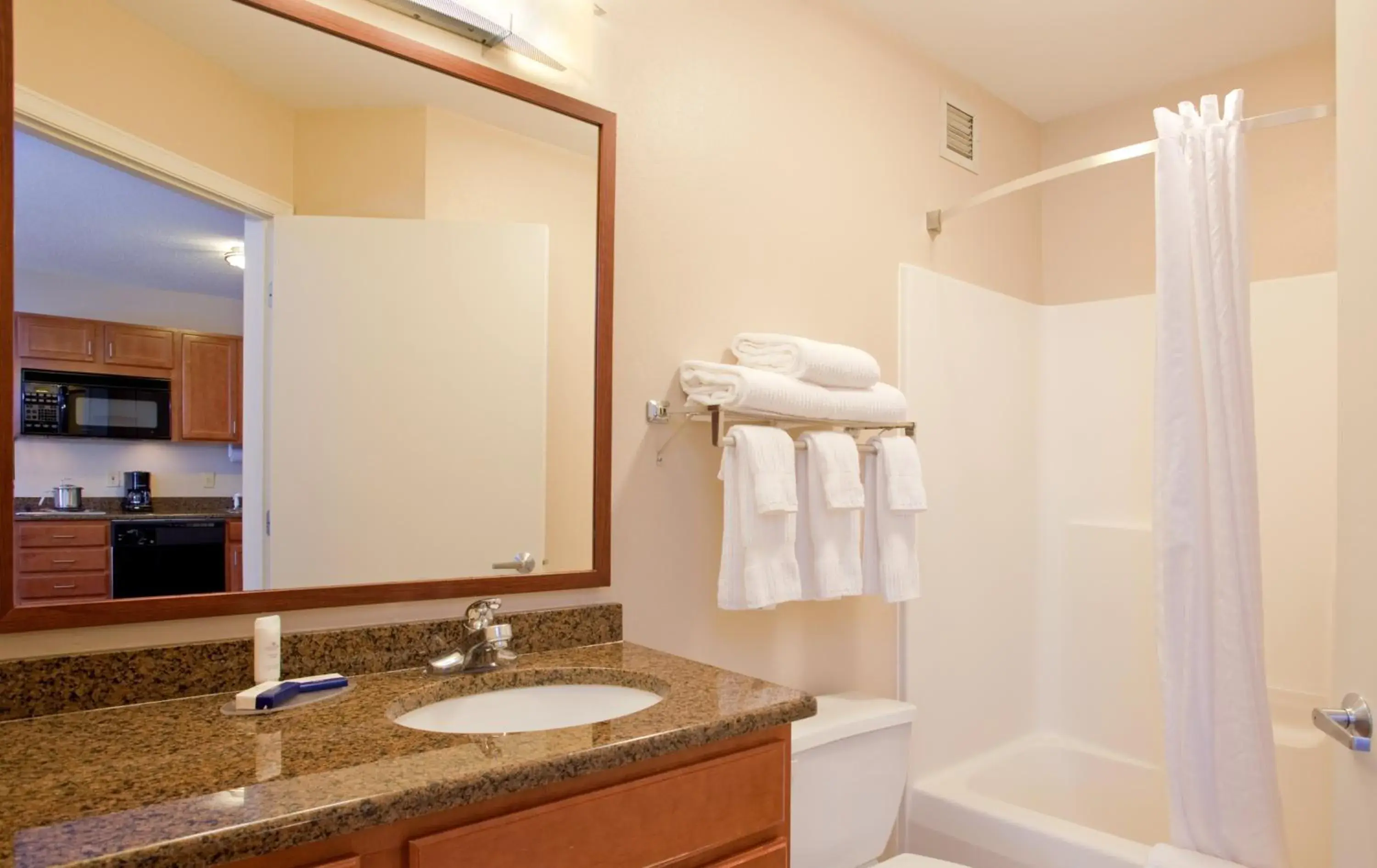 Bathroom in Candlewood Suites Rockford, an IHG Hotel