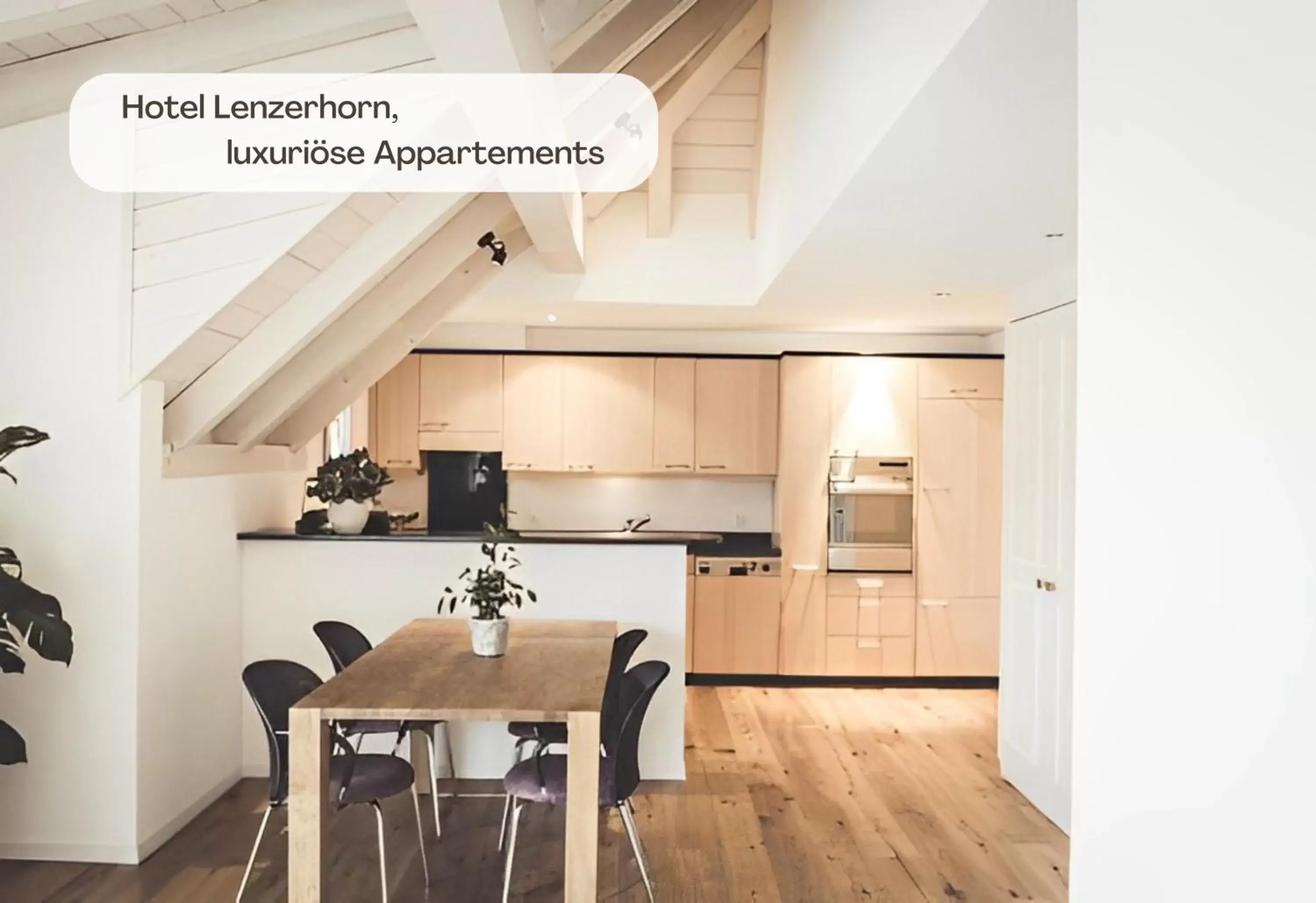 Kitchen or kitchenette, Dining Area in Hotel Lenzerhorn