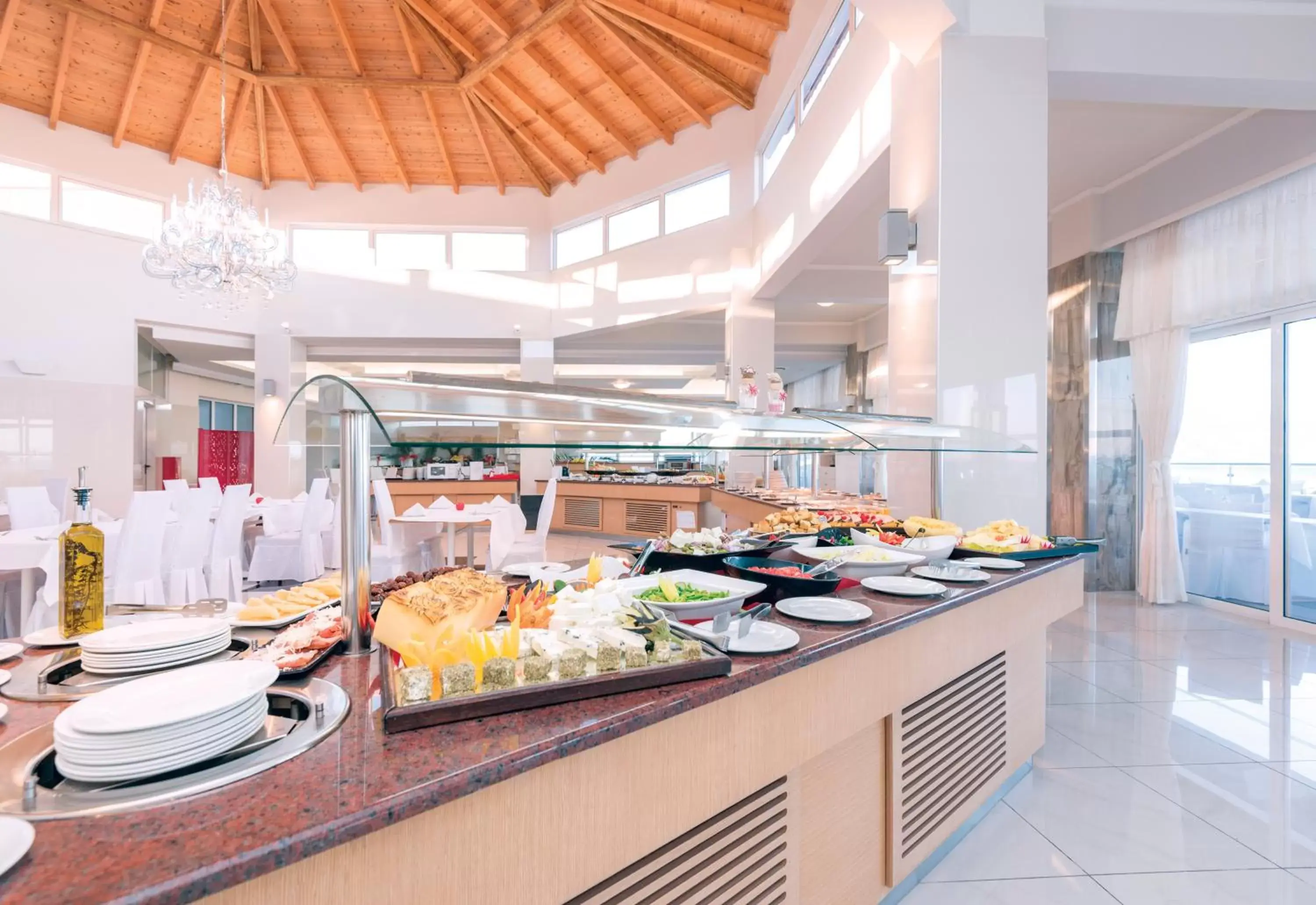 Buffet breakfast in Grand Blue Beach Hotel