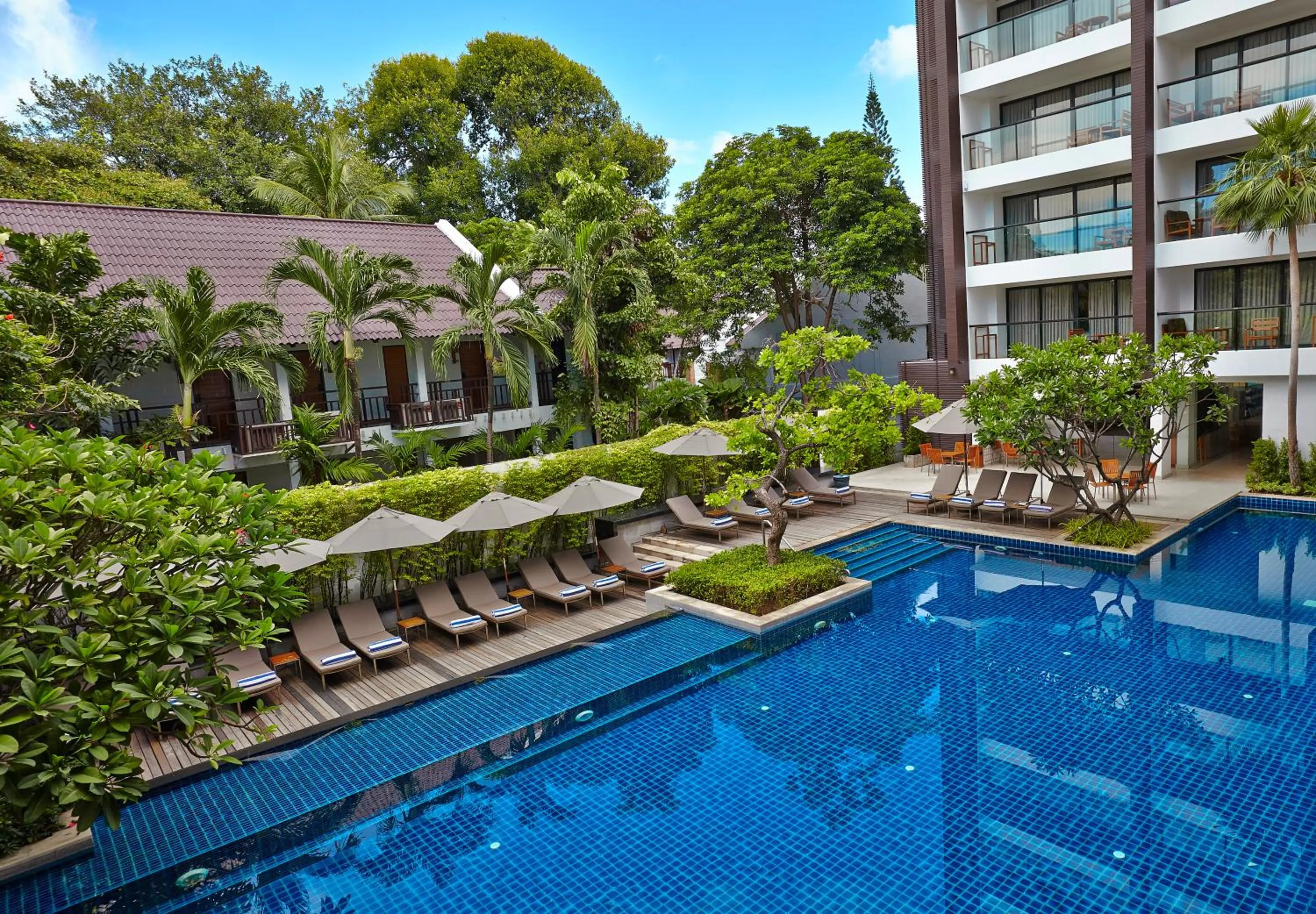 Pool view in Woodlands Suites Serviced Residences