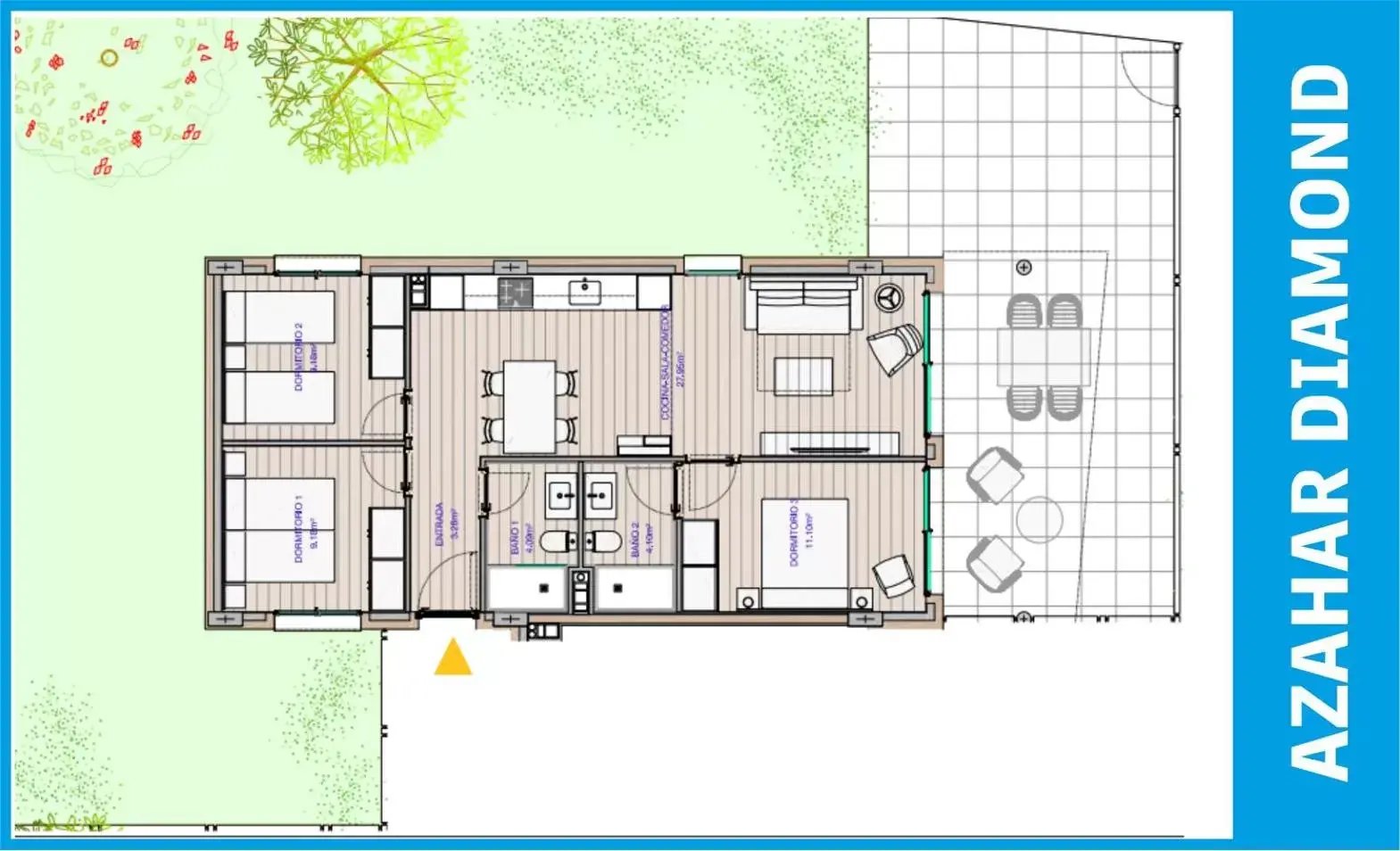 Floor Plan in AZAHAR BEACH Apartments & Spa