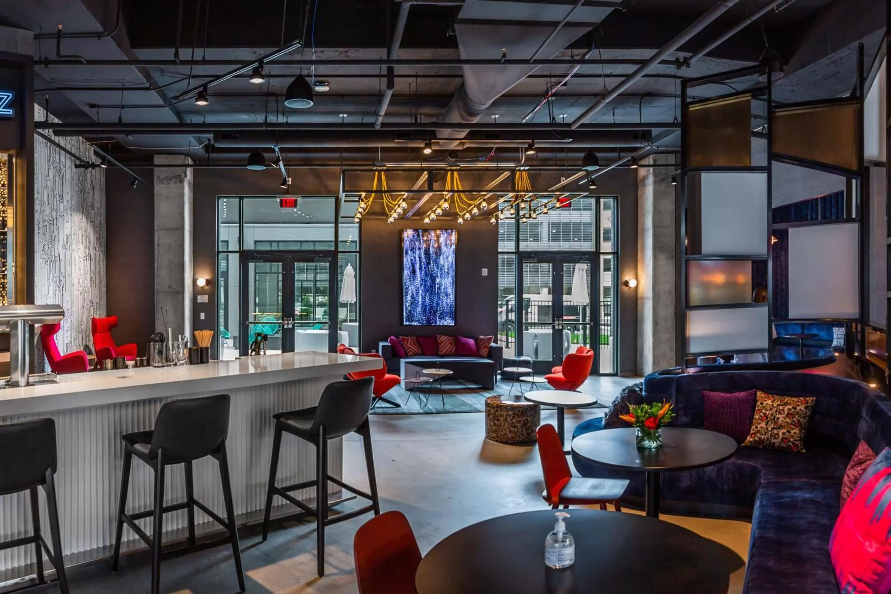Lobby or reception, Lounge/Bar in Aloft Columbus Easton