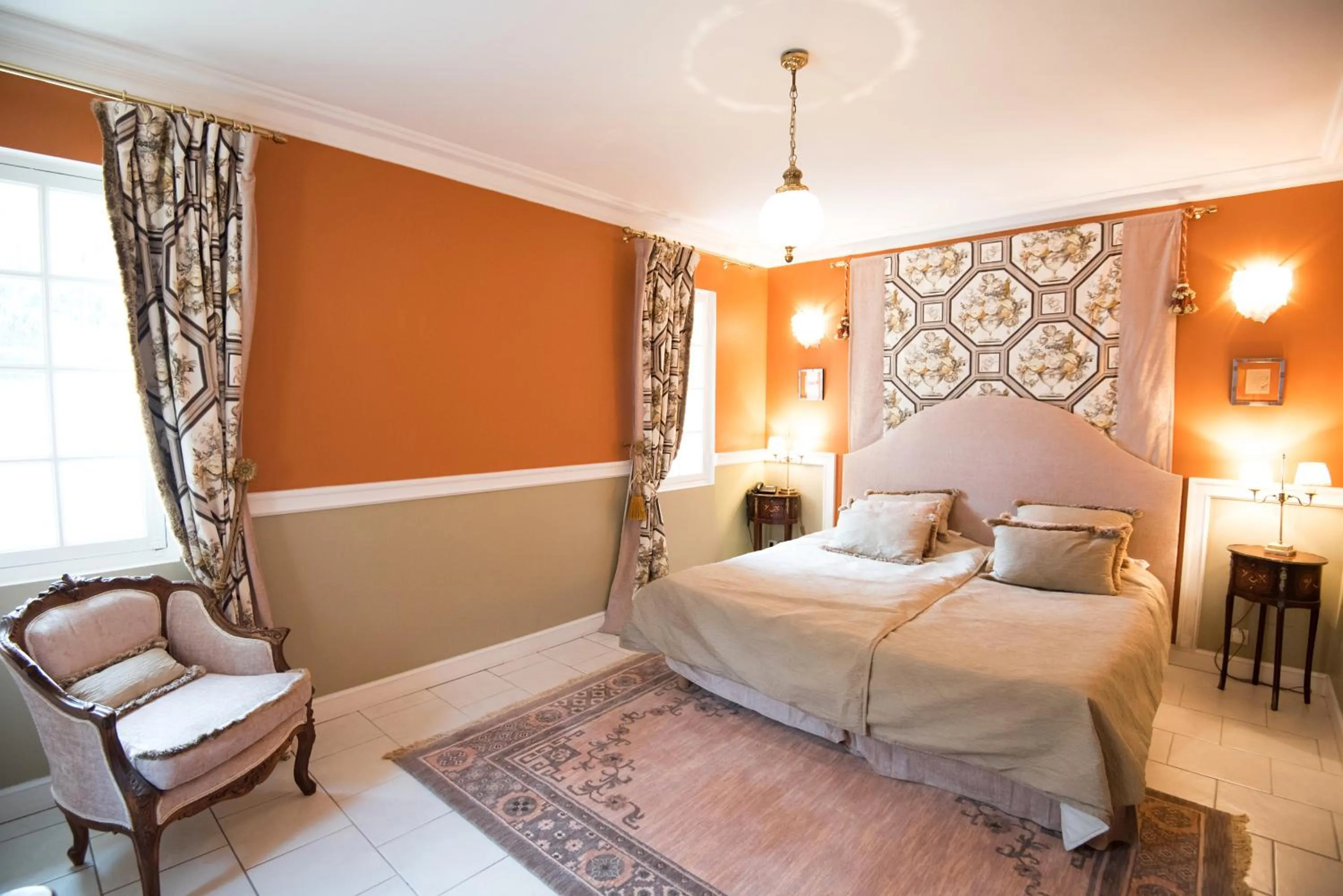 Bed in Chateau de Lantic