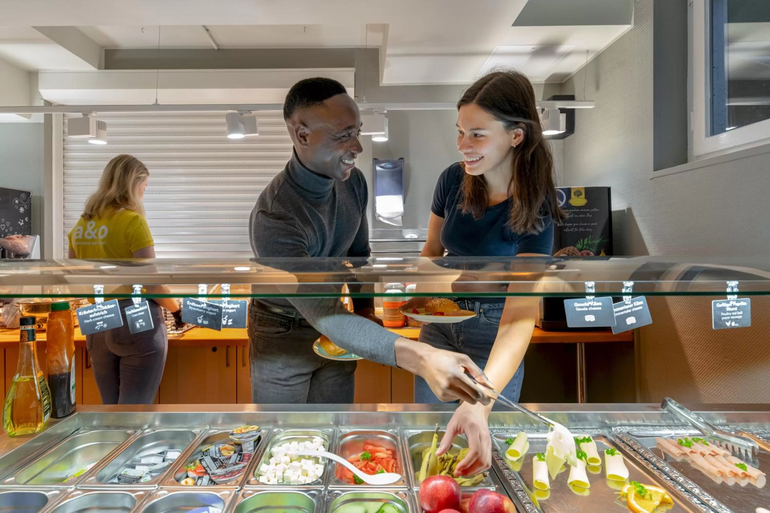 Buffet breakfast in a&o Hamburg Hammer Kirche