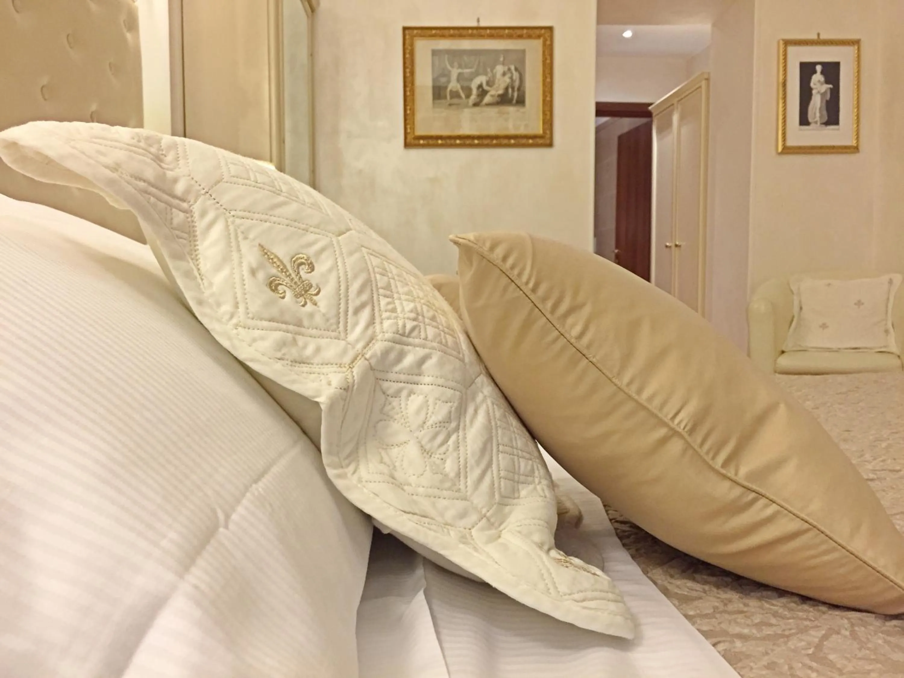 Decorative detail, Bed in Locanda Navona