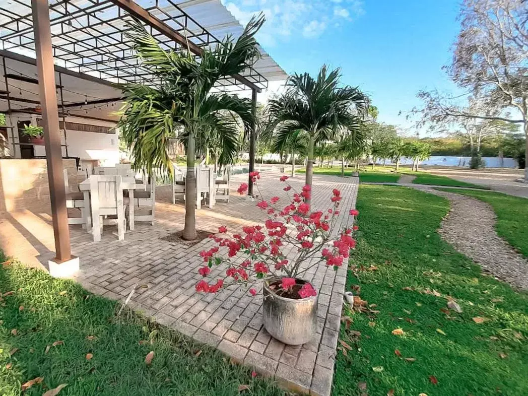 Patio, Garden in Hotel Casa de Campo Conkal Merida