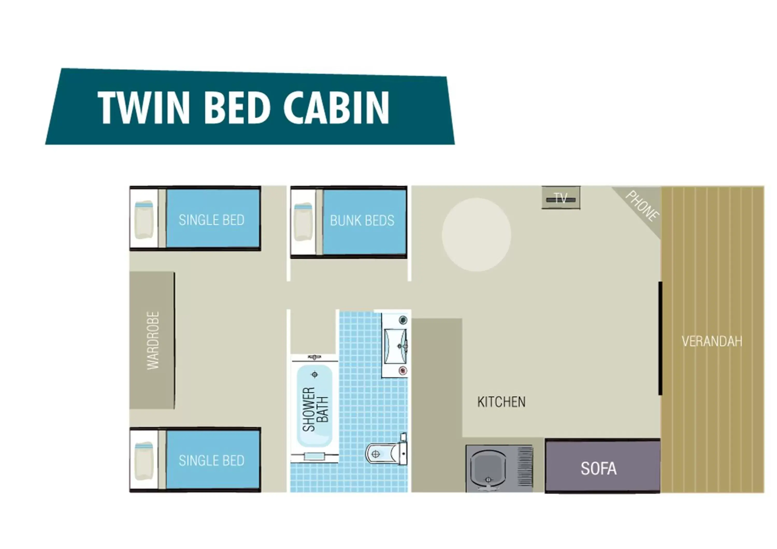 Bedroom, Floor Plan in Barrack Point Holidays