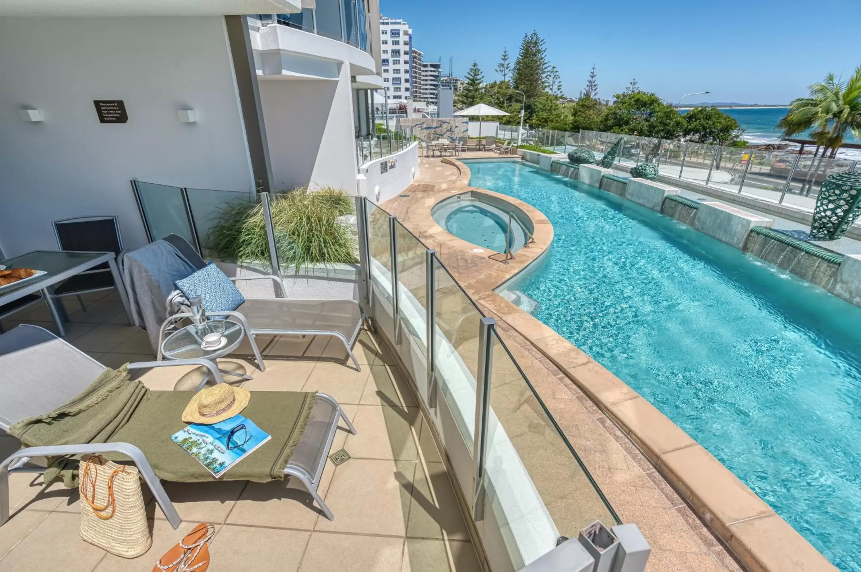 Pool view in Oceans Mooloolaba Pool view in Oceans Mooloolaba