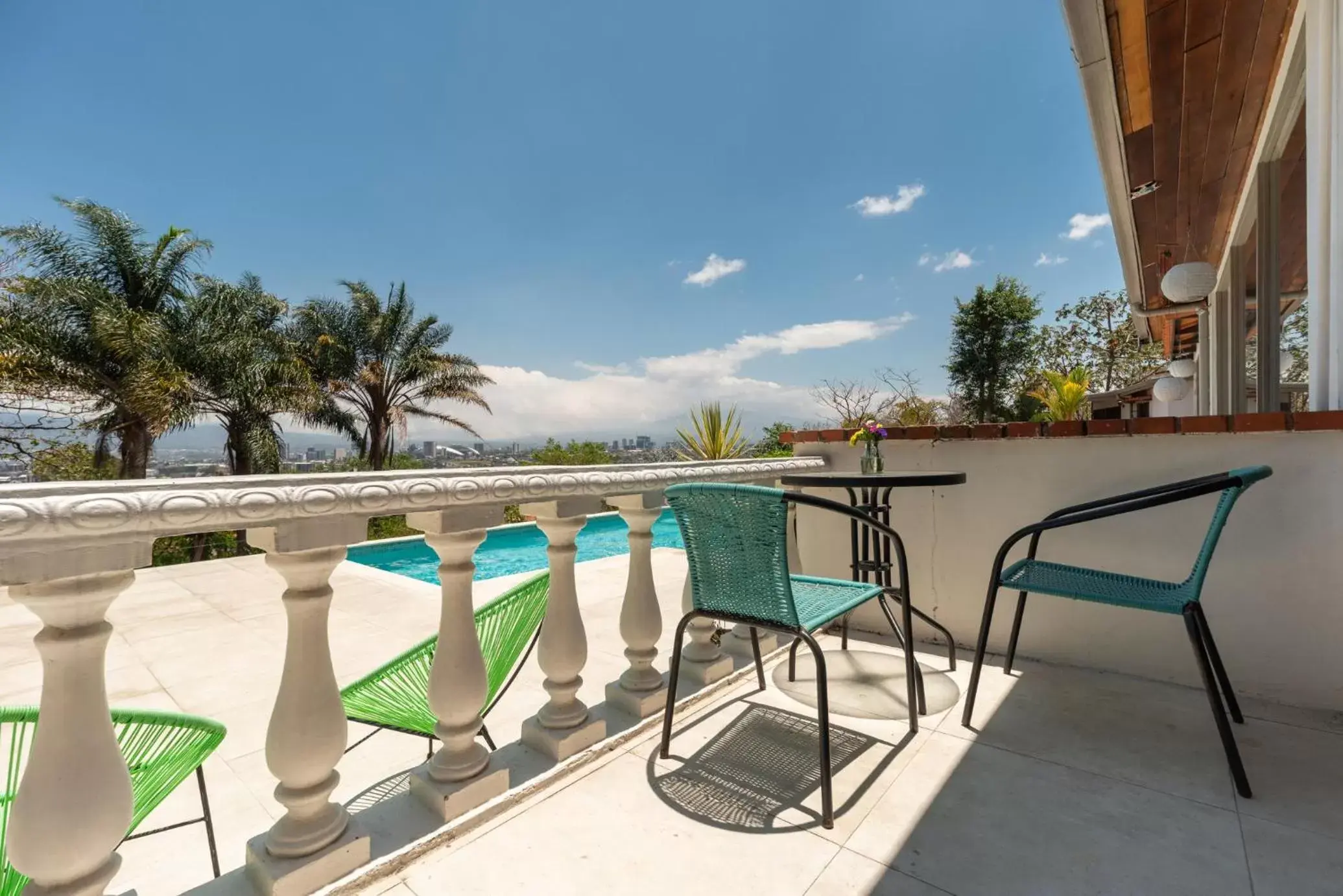 Balcony/Terrace, Swimming Pool in Posada el Quijote