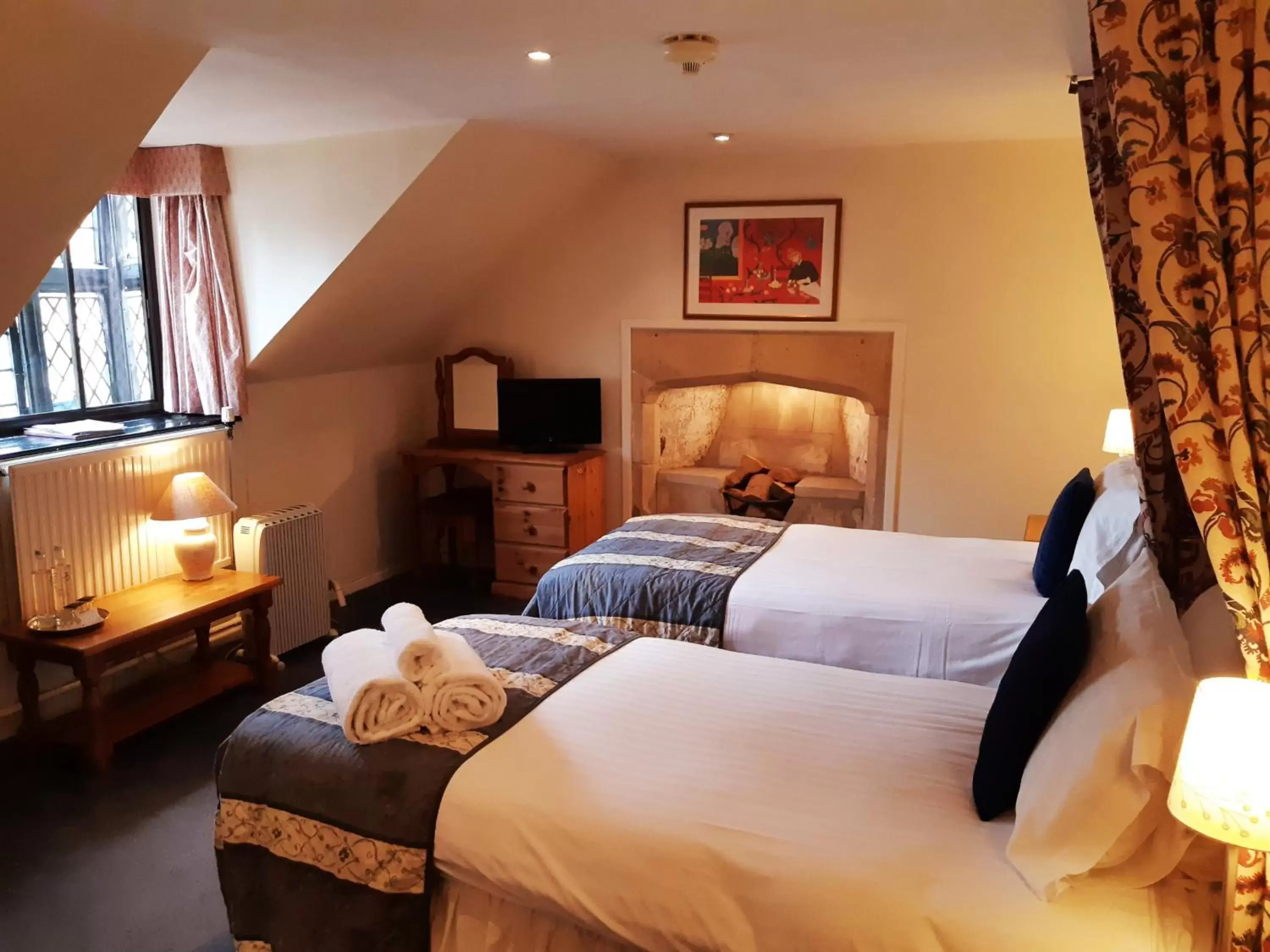 Bed in The Crown at Wells, Somerset