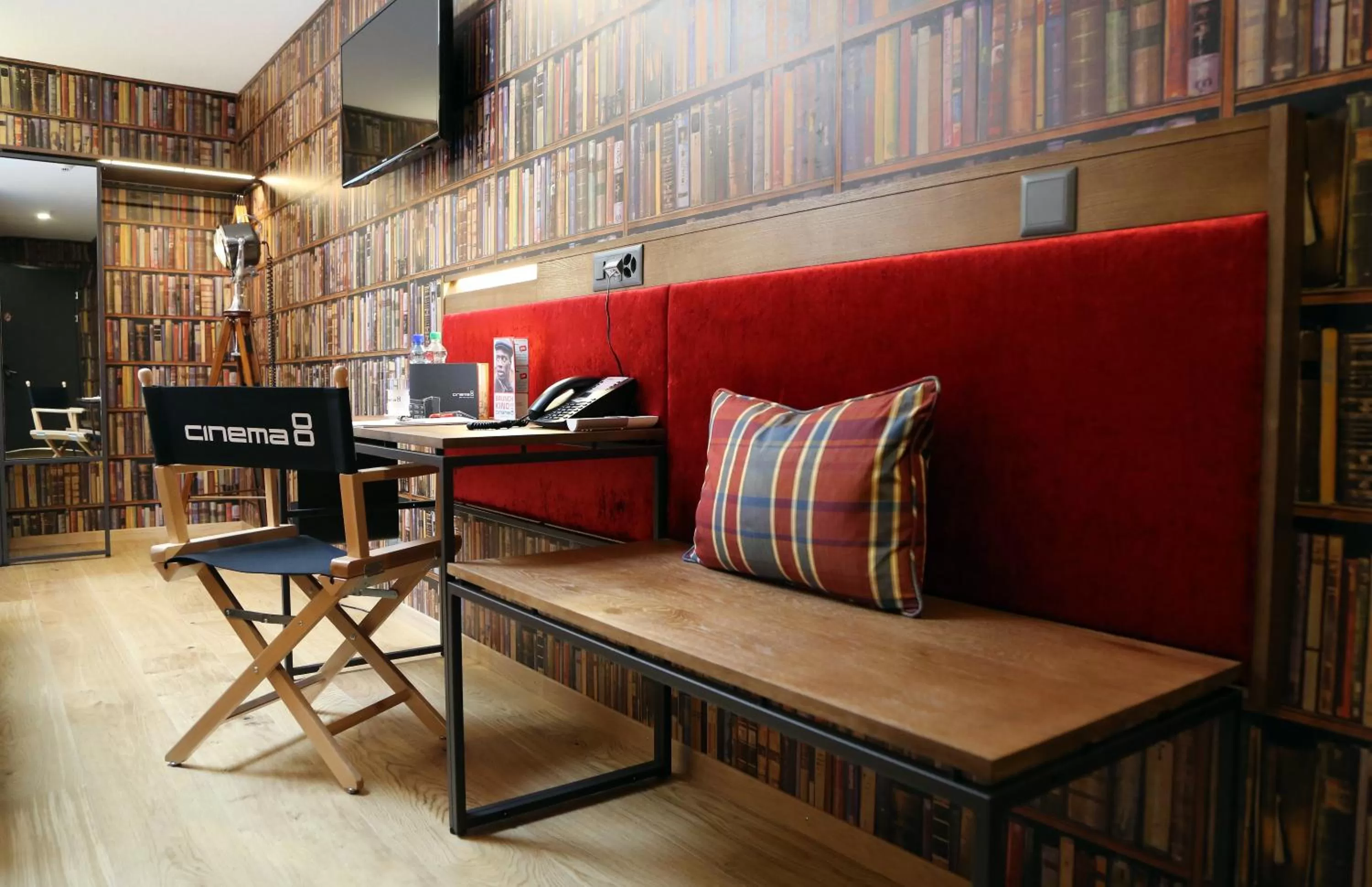 Seating area in Hotel Cinema 8