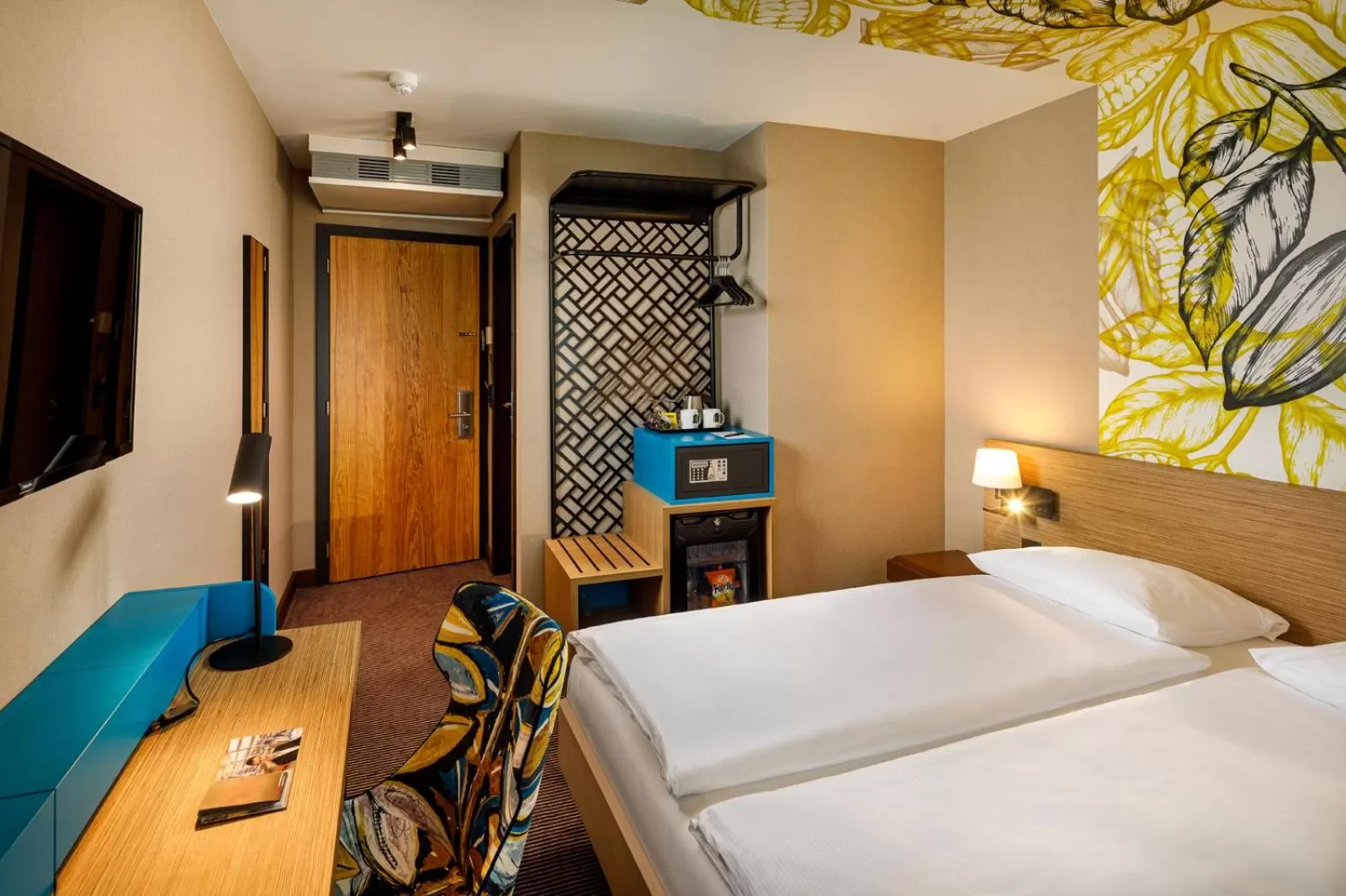 Bedroom, Bed in Swiss Chocolate by Fassbind Zurich