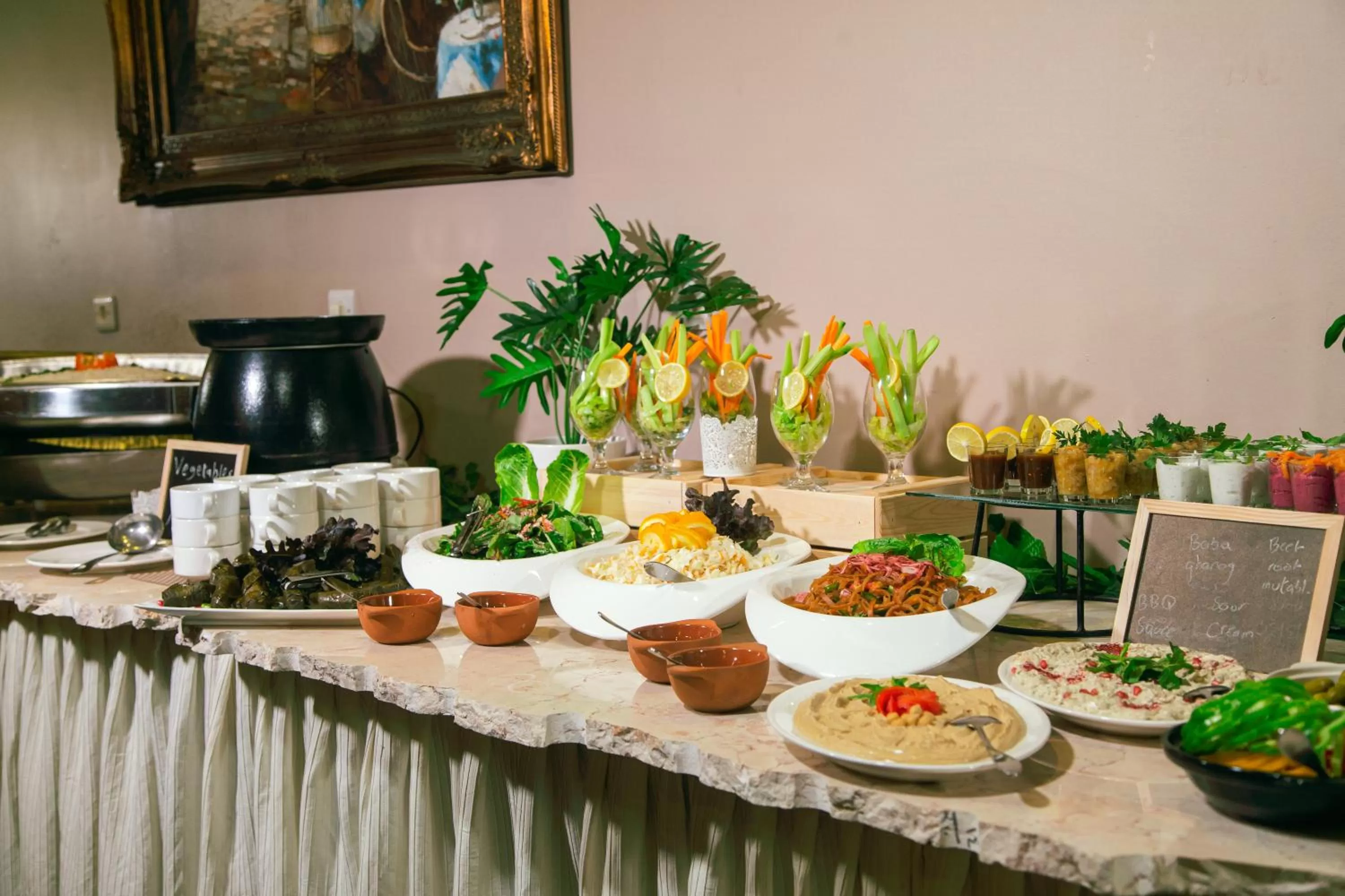 Buffet breakfast in Grand Hotel Madaba