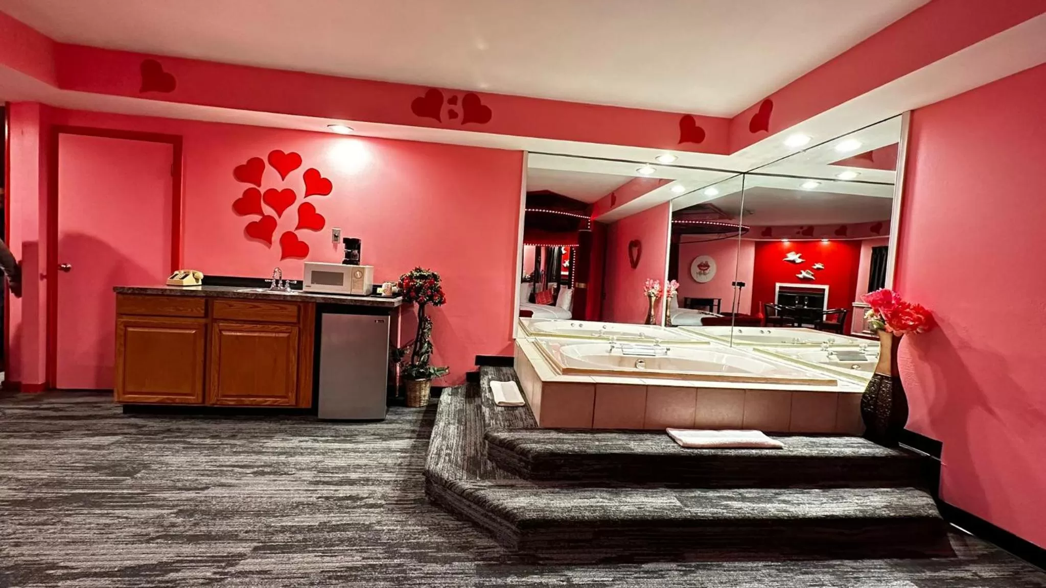 Hot Tub, Bed in Inn of the Dove - Romantic Luxury Suites with Jacuzzi & Seasonal Fireplace at Harrisburg-Hershey-Philadelphia, PA