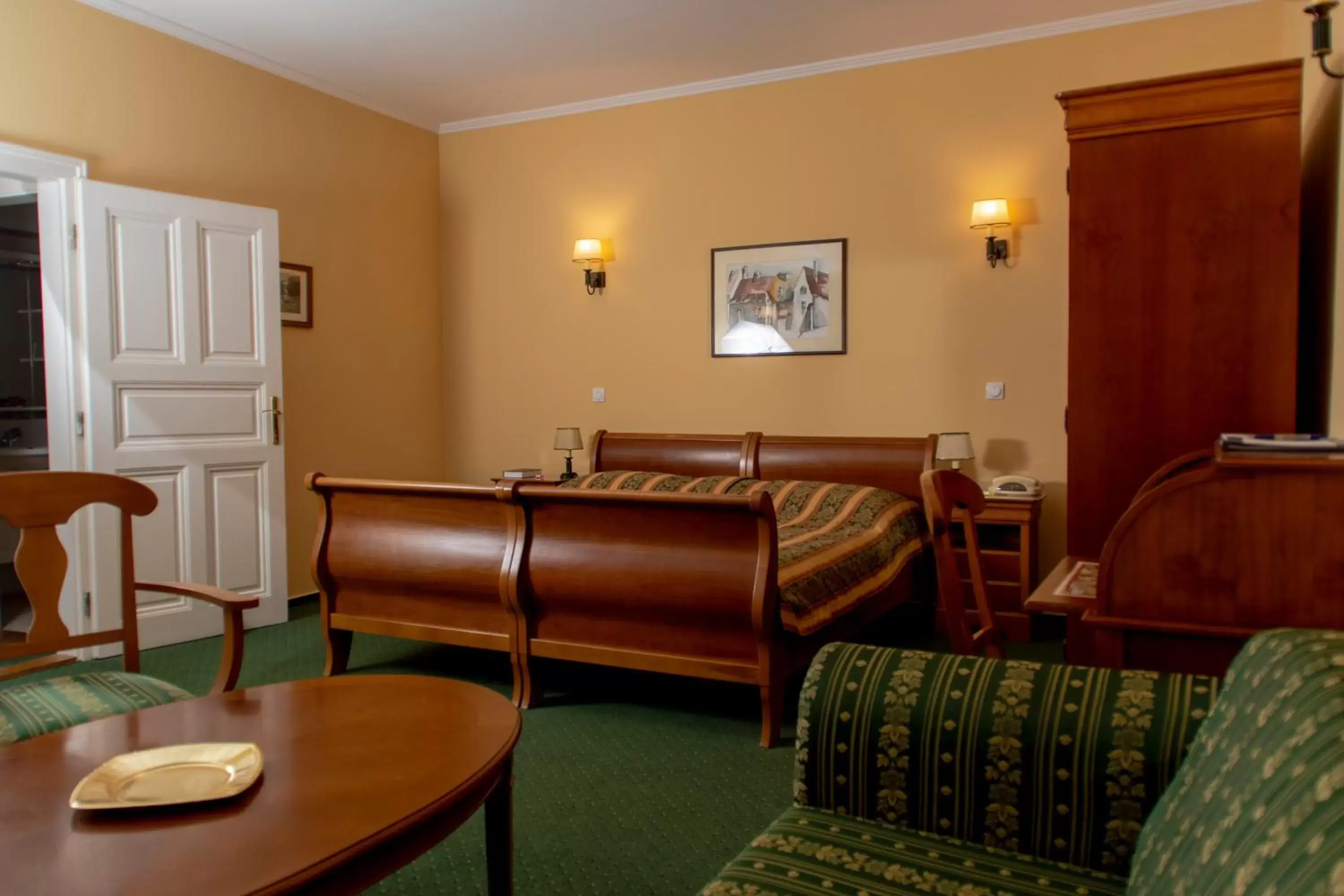 Seating area, Bed in Hotel Wollner