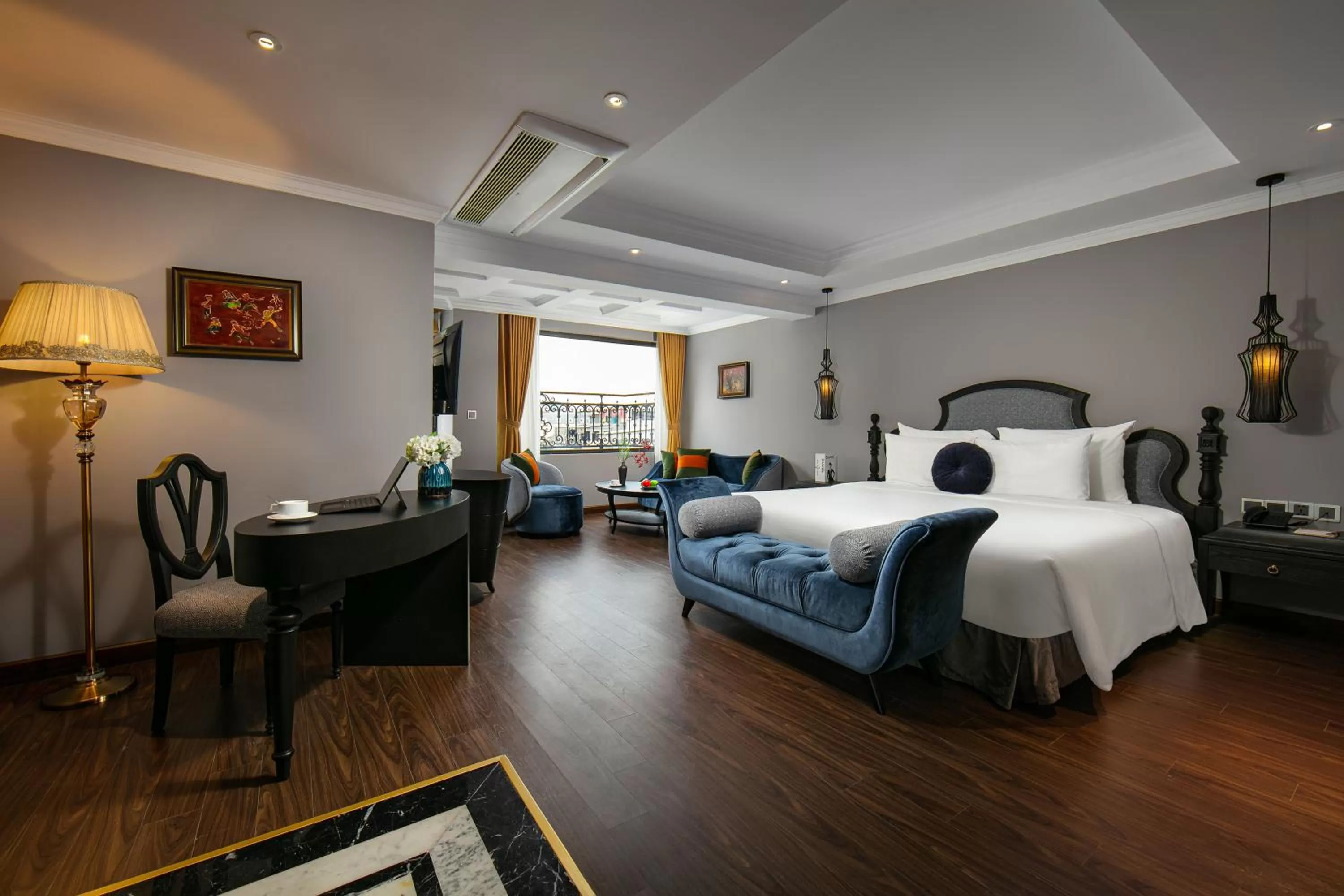 Photo of the whole room, Bed in Hanoi L'Heritage Hotel & Gym - Spa