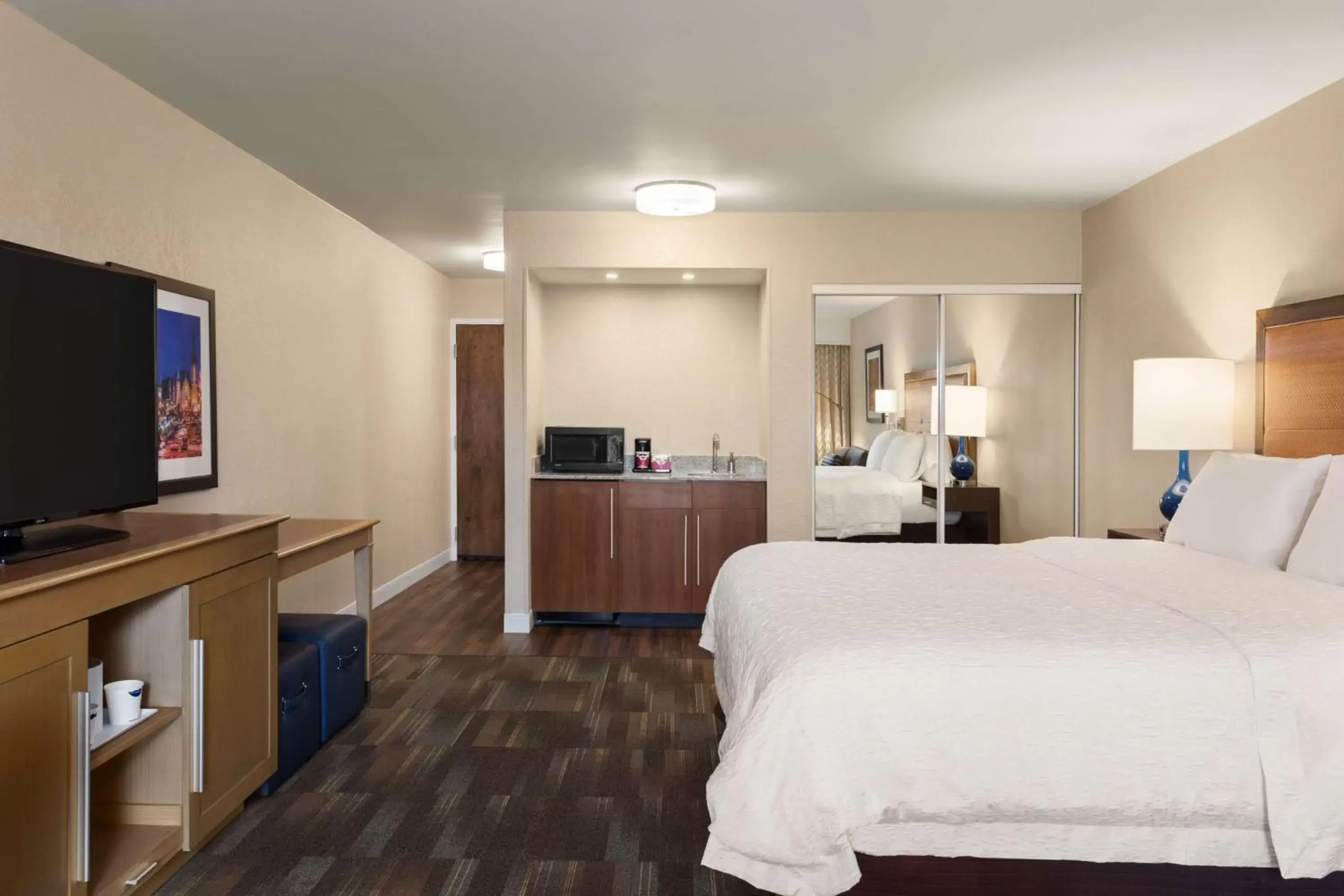 Bed, TV/Entertainment Center in Hampton Inn by Hilton Fort Smith