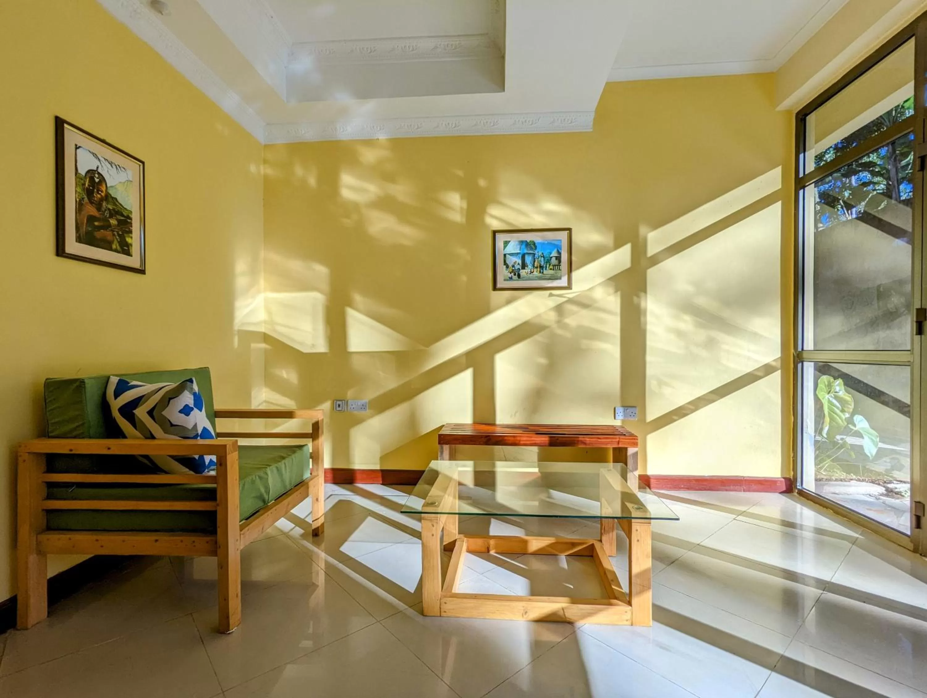 Seating area in Mvuli Hotels Arusha