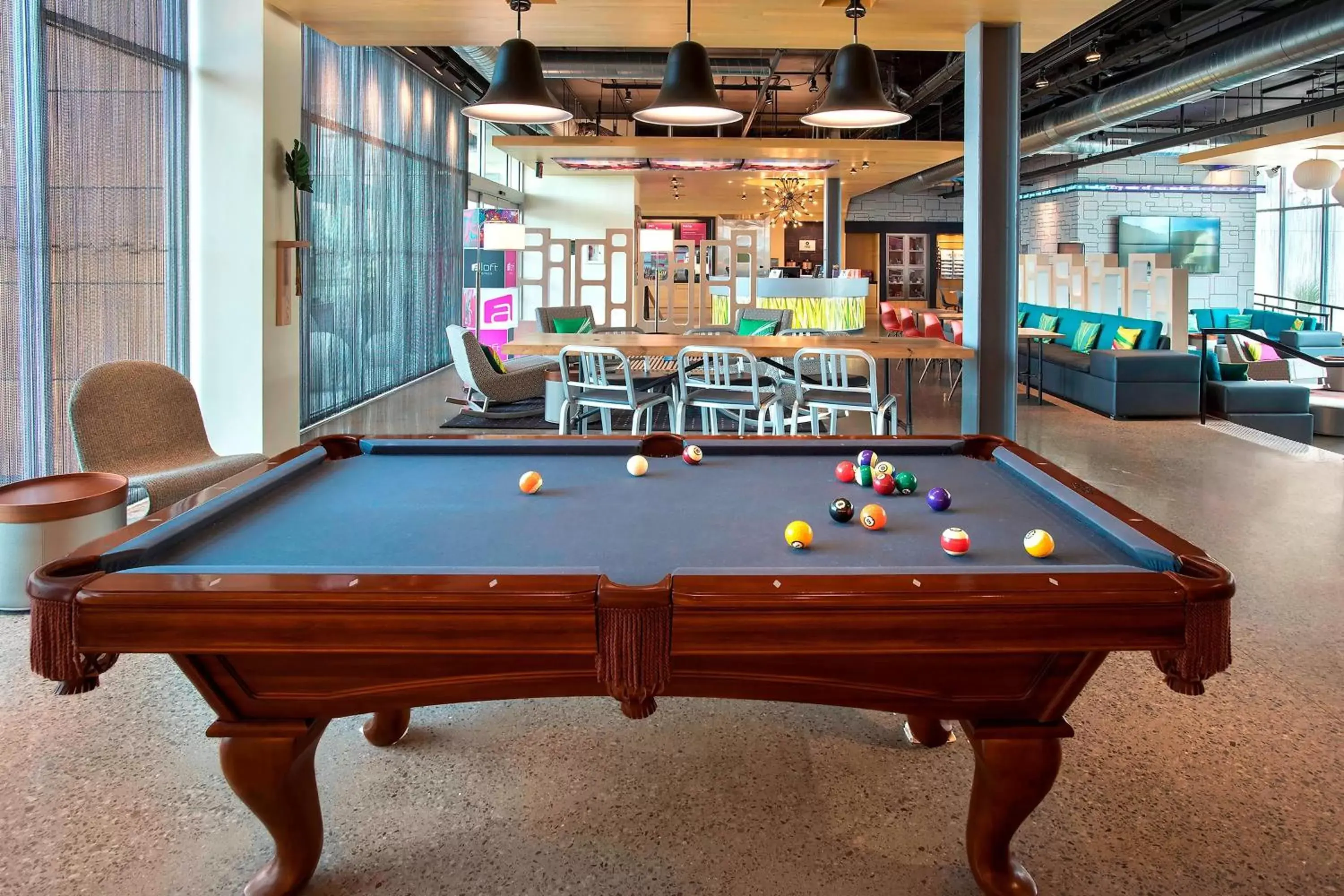 Lobby or reception, Billiards in Aloft Buffalo Airport