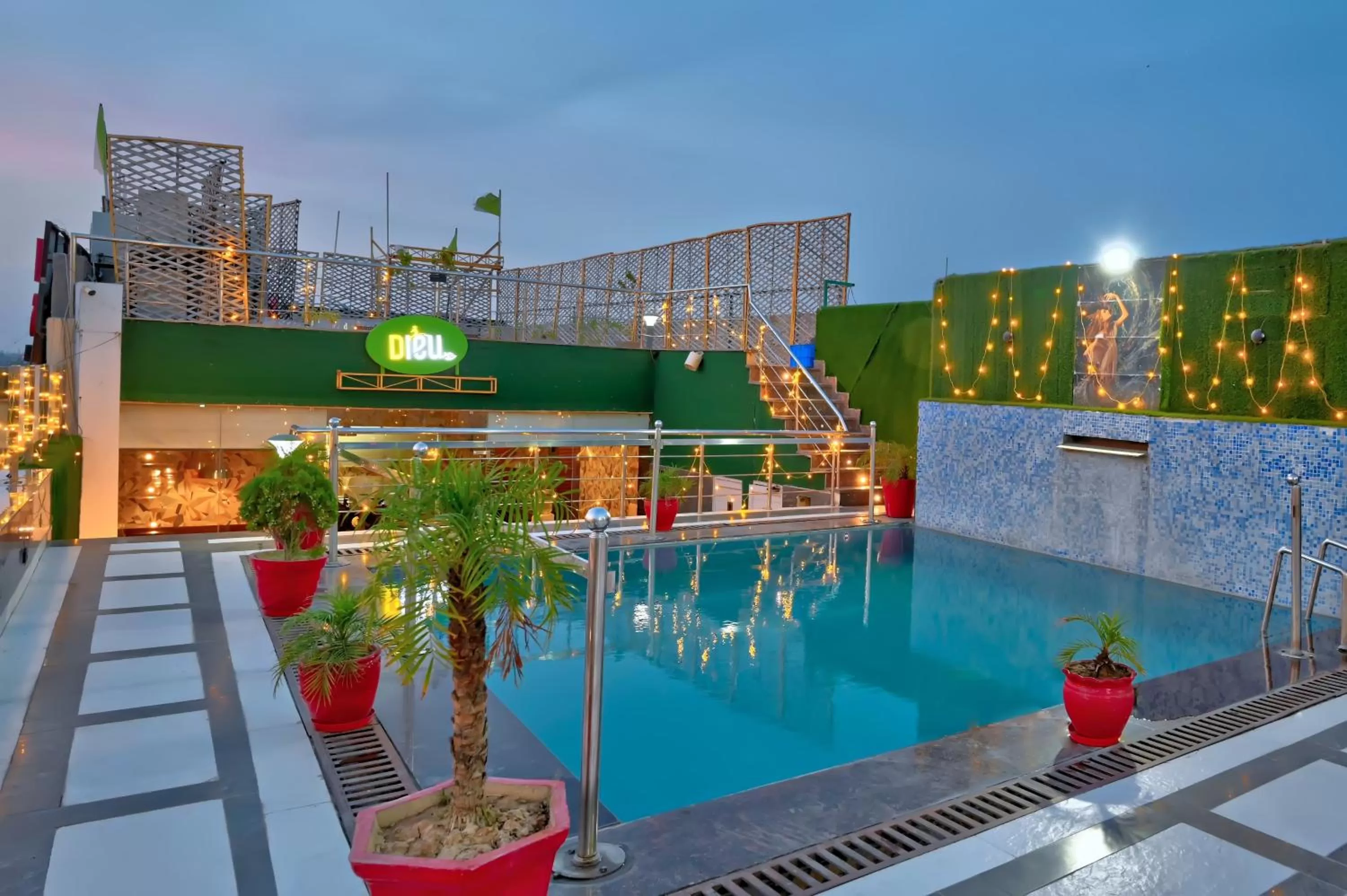 Evening entertainment, Swimming Pool in DIEU Sallow royal suites