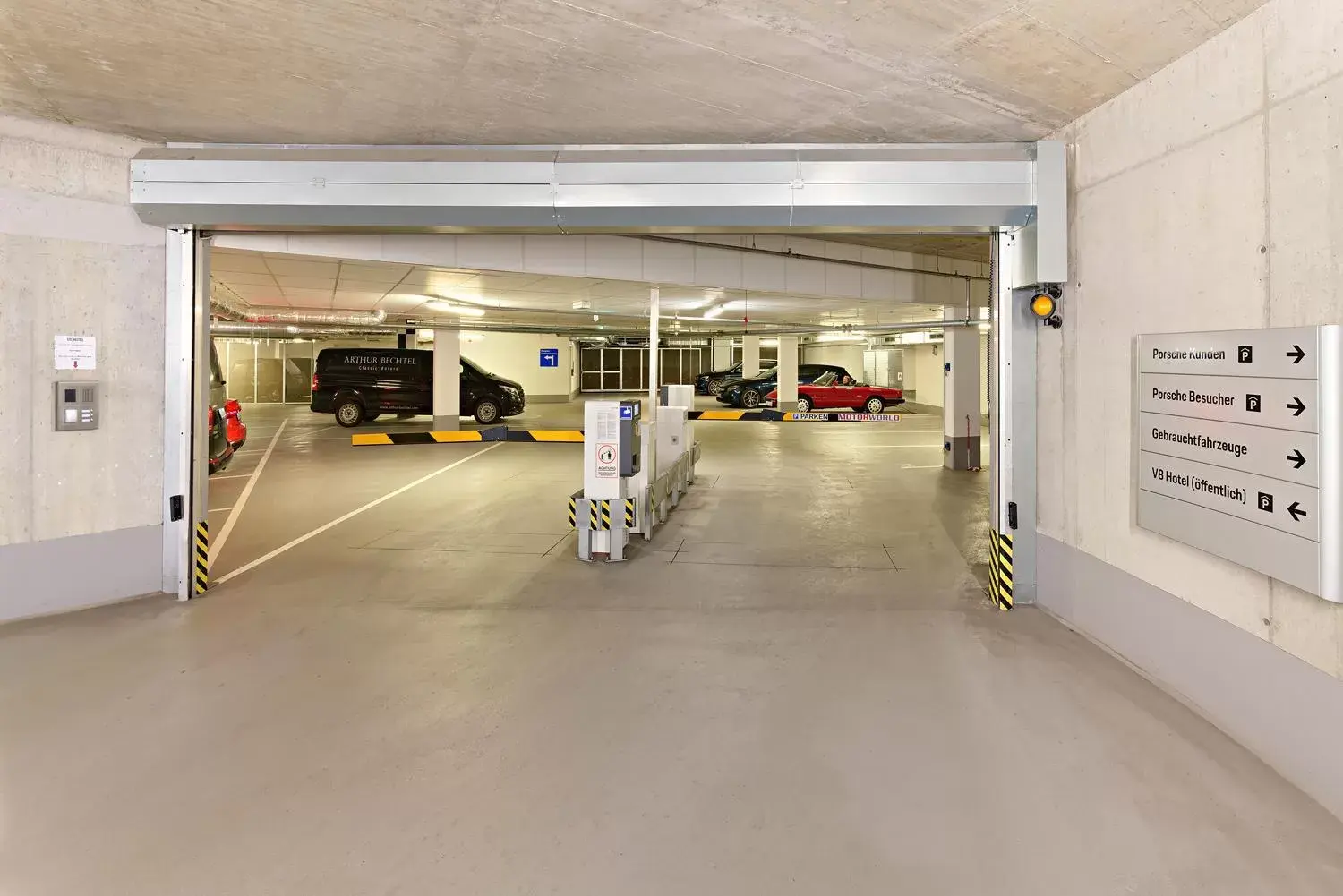 Parking in V8 HOTEL Motorworld Region Stuttgart