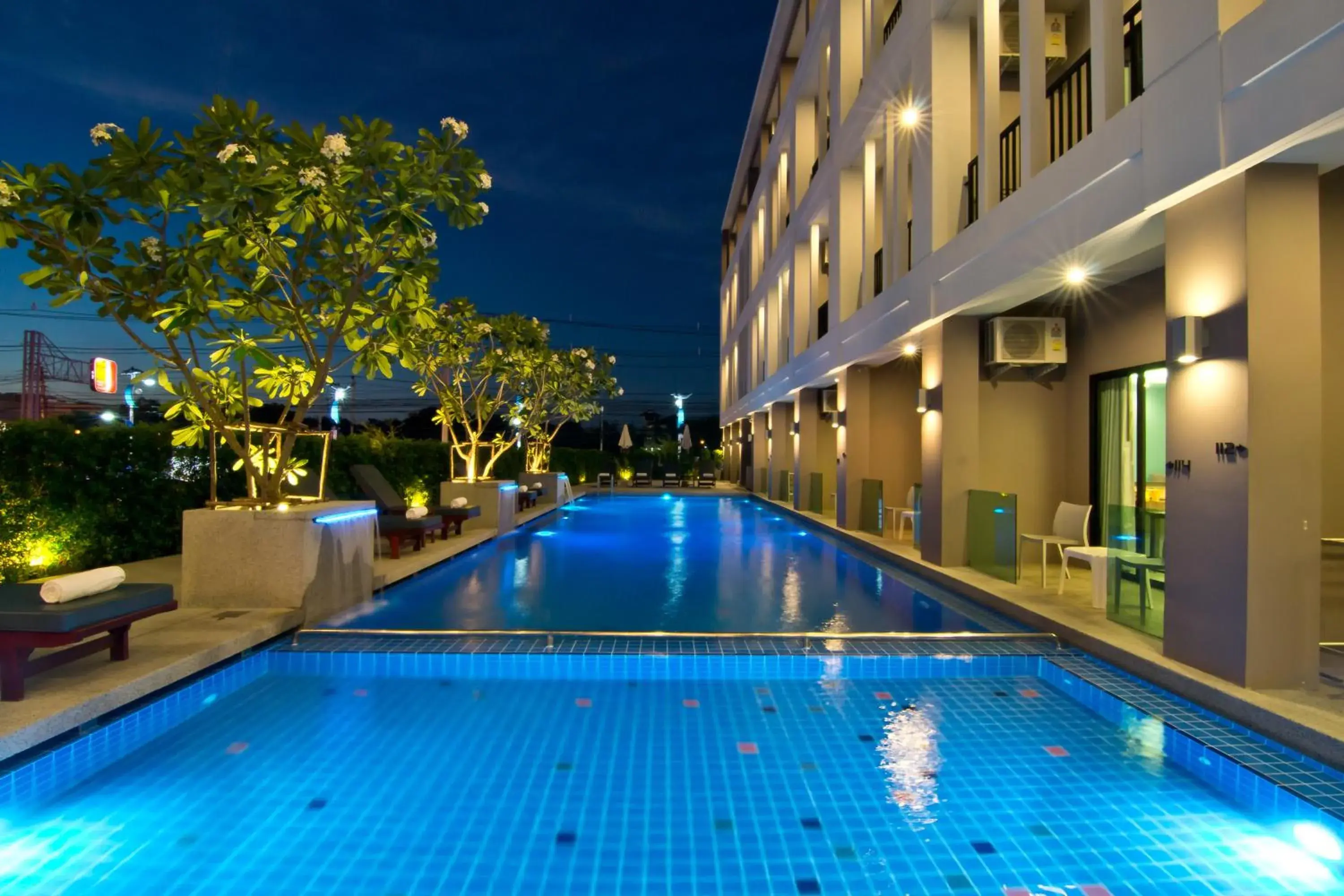 Night, Swimming Pool in Hotel J Residence (SHA Plus)