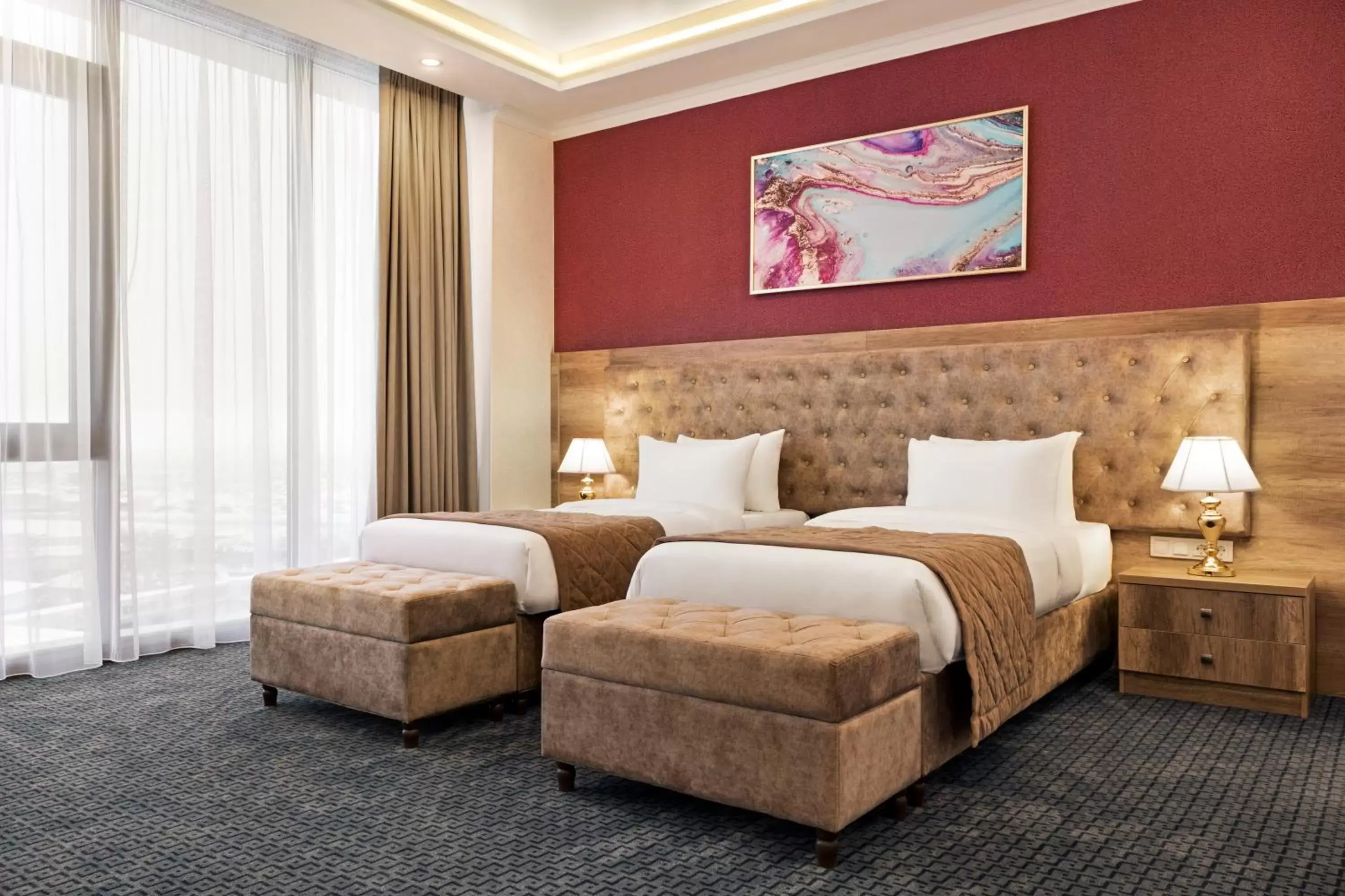 Bedroom, Bed in Ramada by Wyndham Shymkent