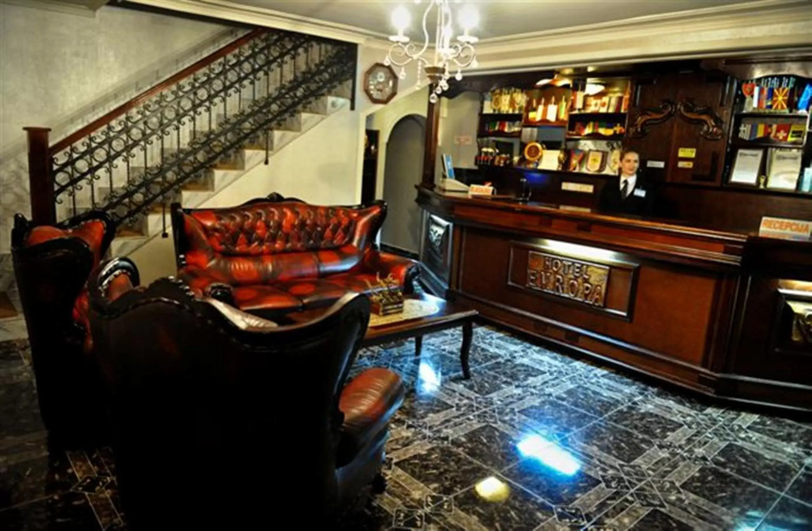 Lobby or reception, Lounge/Bar in Hotel Evropa