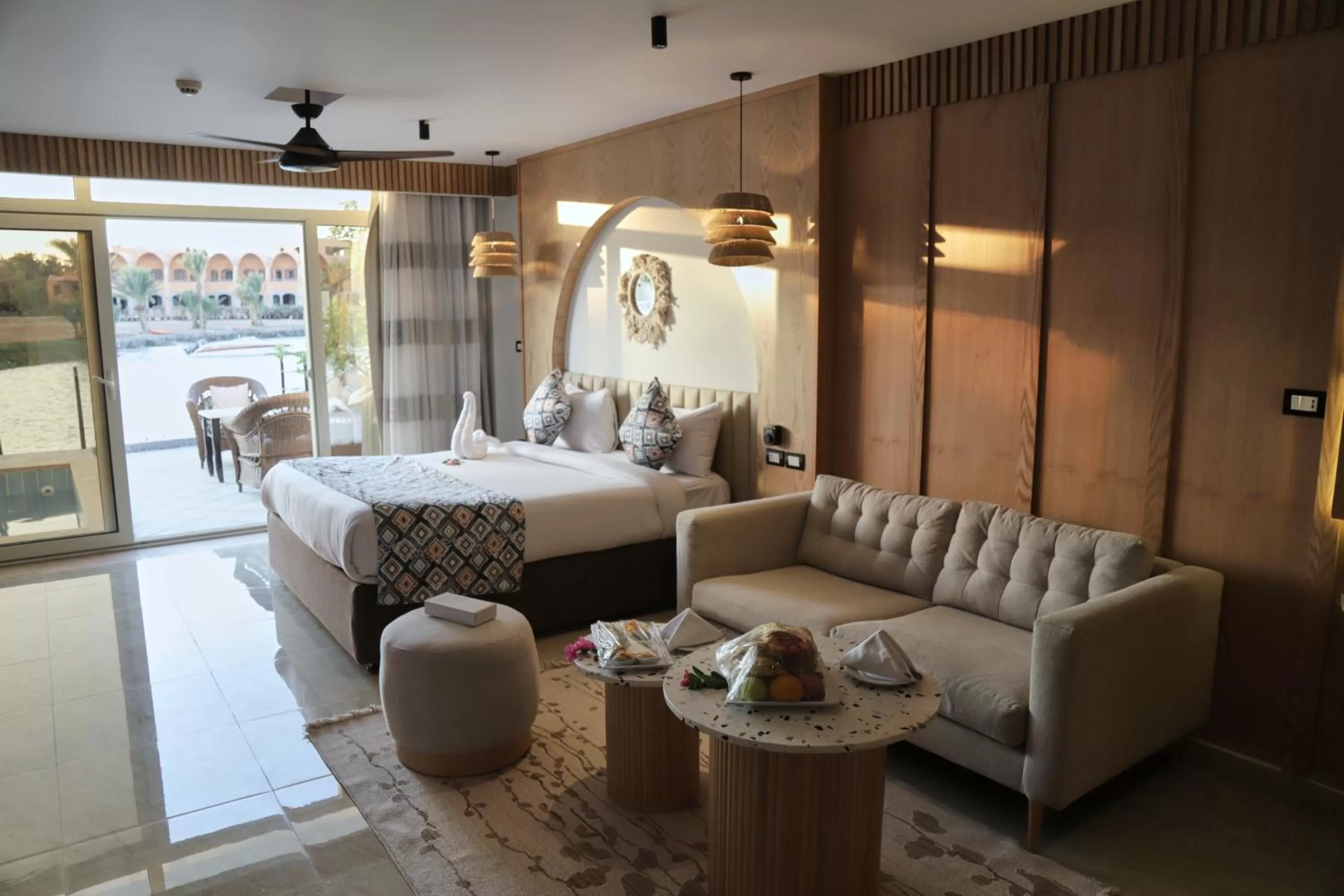 Bed in Panorama Bungalows Resort El Gouna