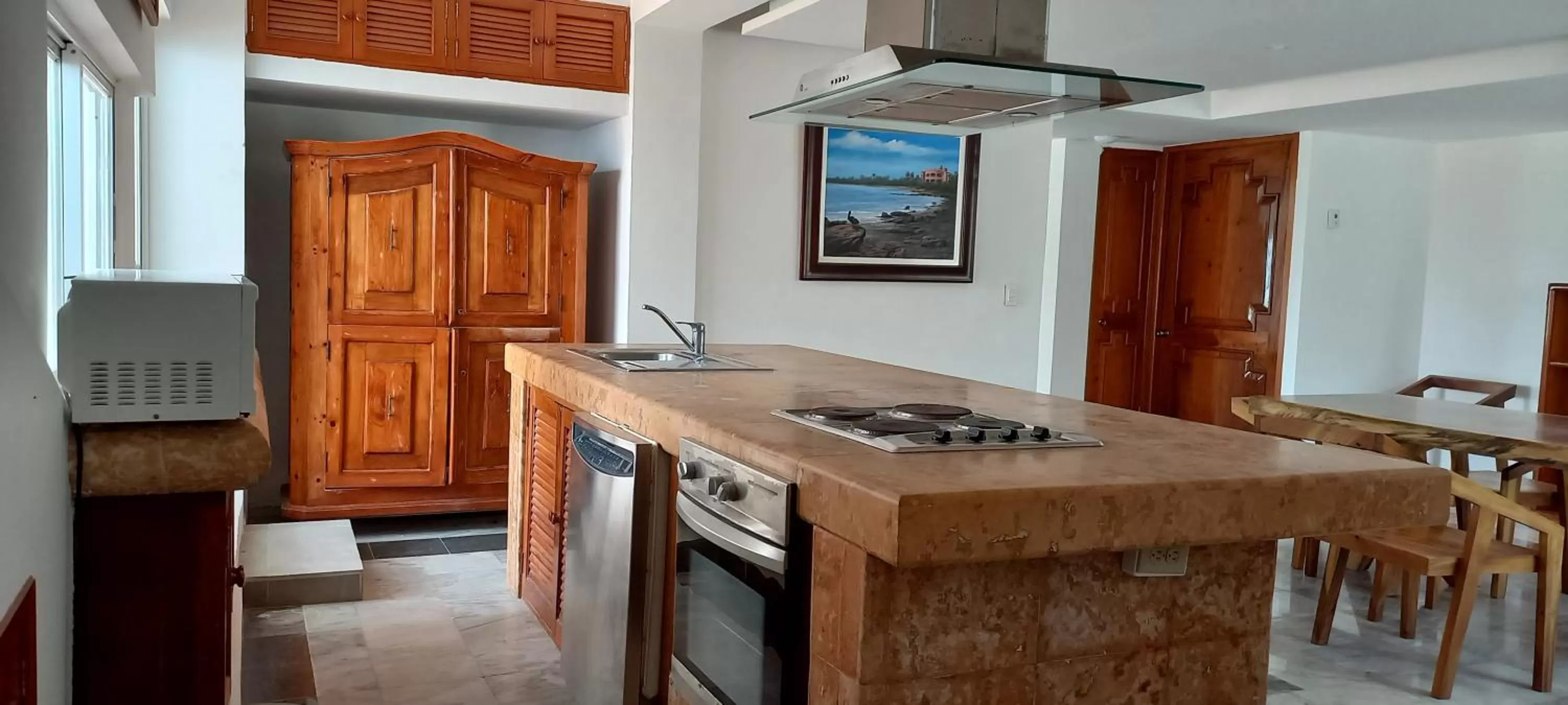 Kitchen or kitchenette in Hotel & Museo Casa Turquesa